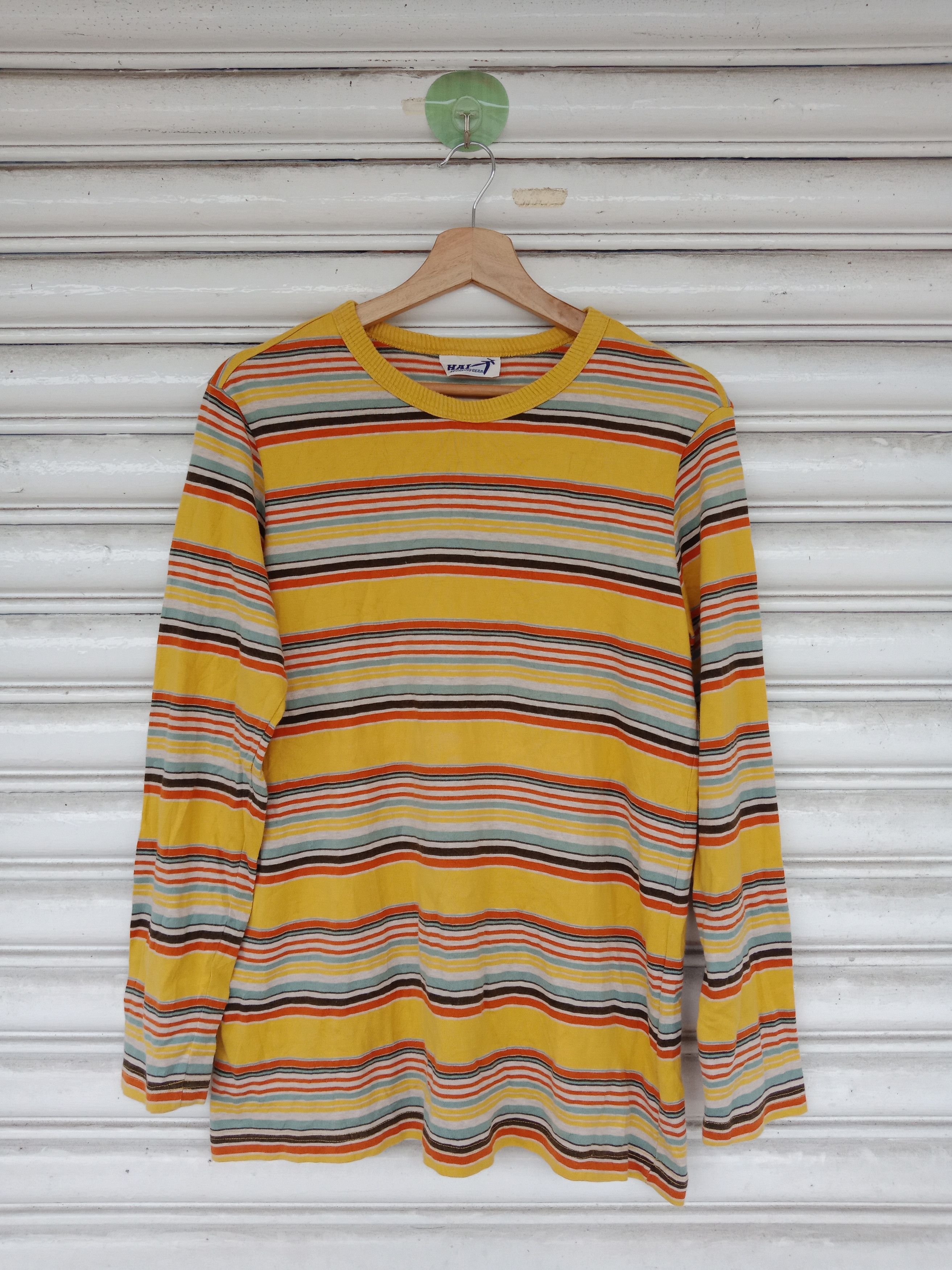 image of Archival Clothing x Issey Miyake Yellow Plaids Long Sleeve, Men's (Size Medium)