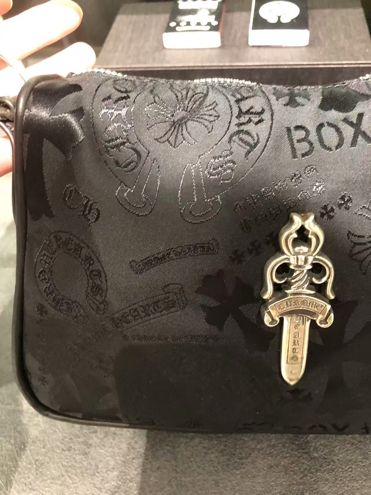 Chrome Hearts Chrome Hearts Silver Dagger Tonal Monogram Black Nugget Bag Size ONE SIZE - 6 Thumbnail