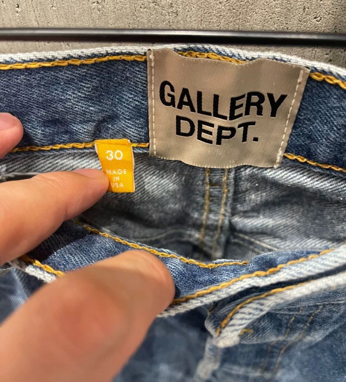 Gallery Dept Destruction of splashed ink horn jeans