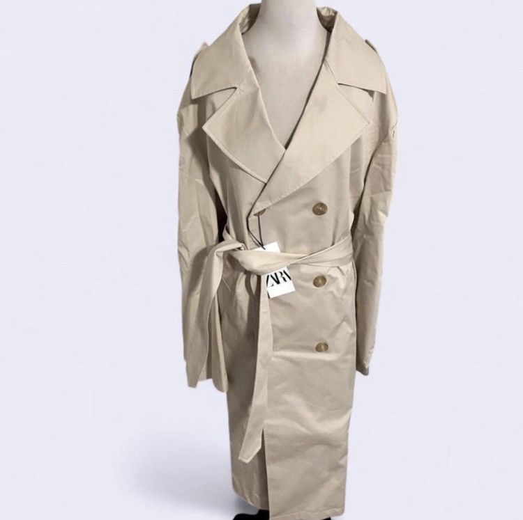 Zara New Zara Men’s Combination Plaid Trench Coat SZ L Size US L / EU 52-54 / 3 - 8 Thumbnail