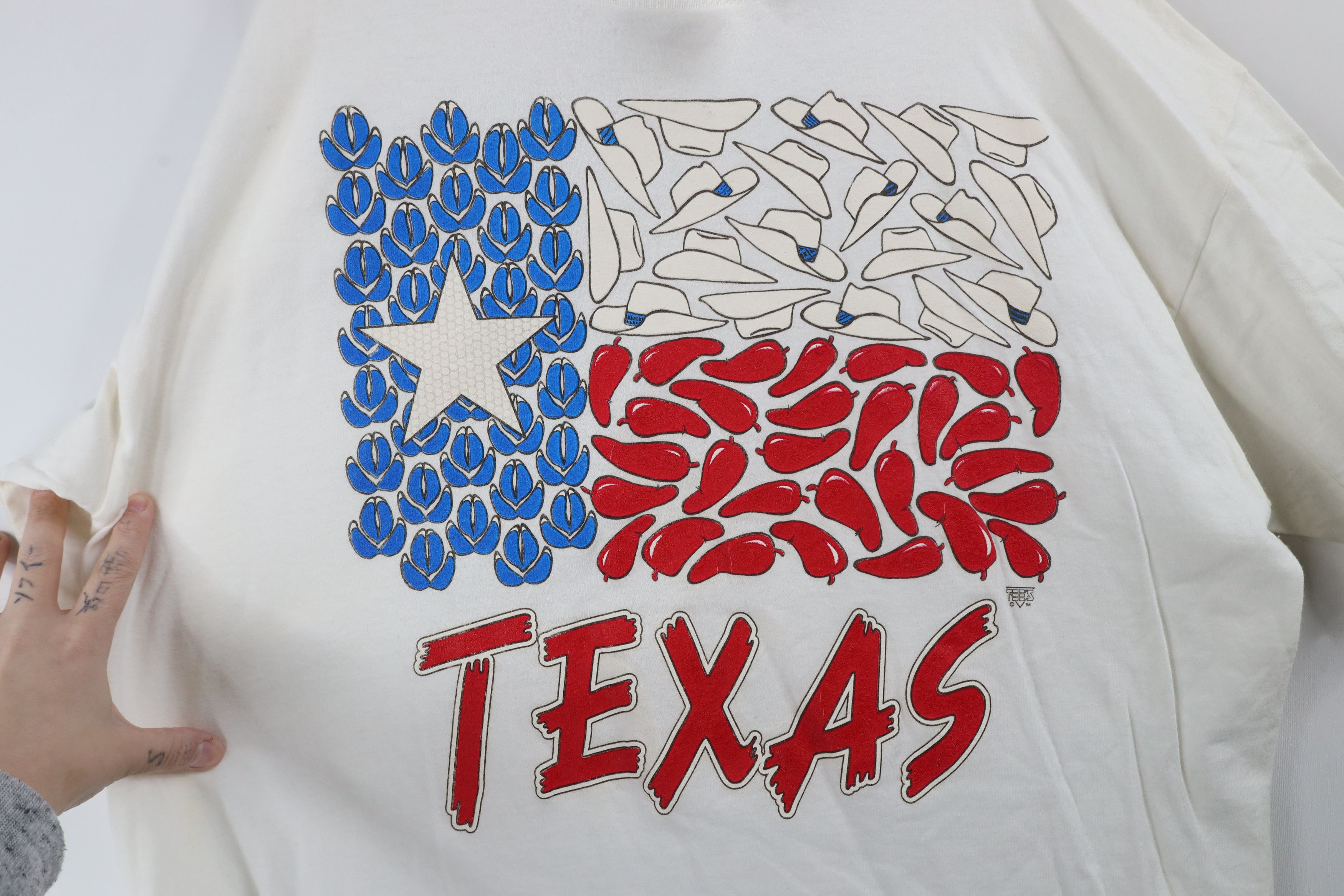 Other Deadstock Vintage 90s Streetwear Texas Flag Cowboy T-Shirt Size US XXL / EU 58 / 5 - 3 Thumbnail
