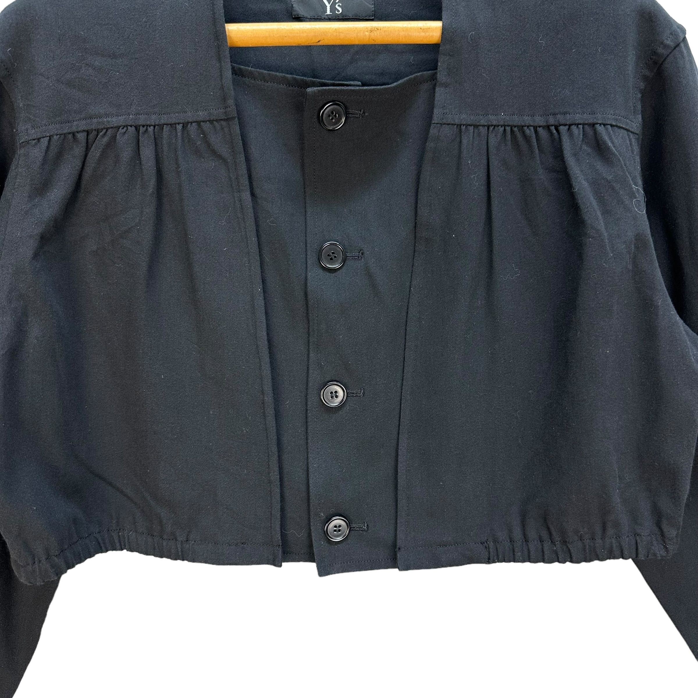 Yohji Yamamoto Vintage Y's Wool Cotton Cropped Jacket Avant Garde #A18-0428 Size M / US 6-8 / IT 42-44 - 3 Thumbnail
