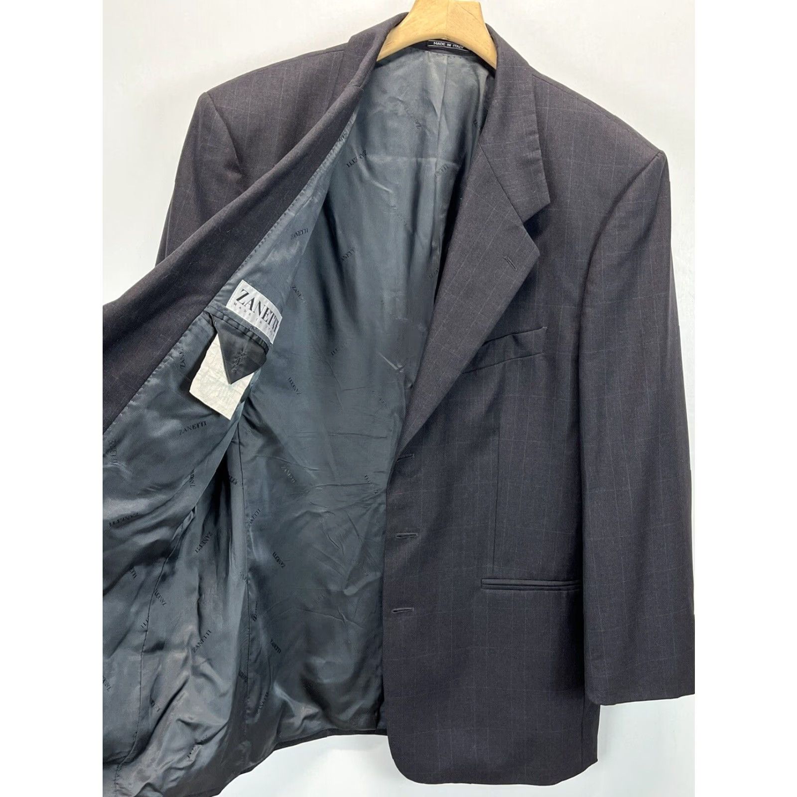 Ermenegildo Zegna Ermenegildo Zegna Zanetti Blazer Sport Coat Sz 54L GUC Check Super 100’s Wool Size 54R - 5 Thumbnail