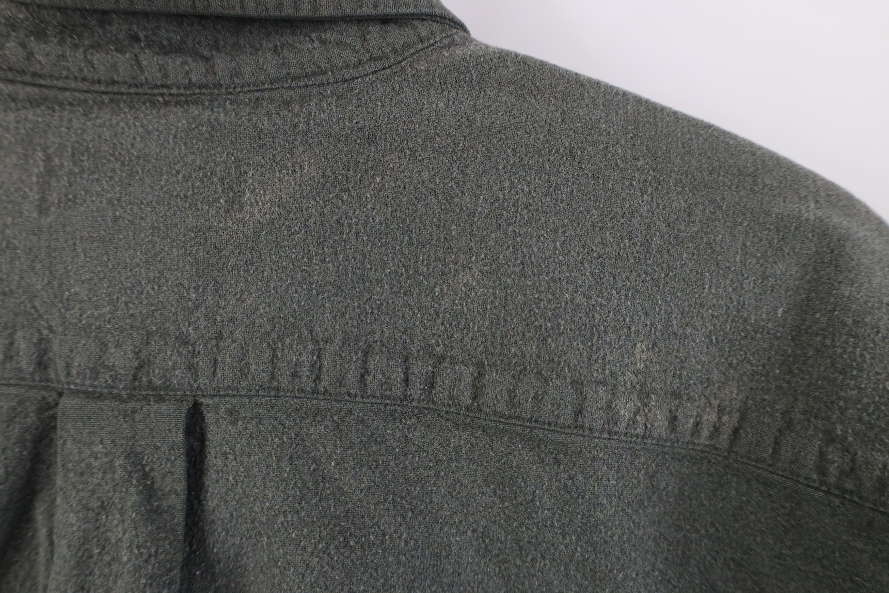 Lands' End Vintage 90s Lands End Chamois Cloth Button Down Shirt Green Size US L / EU 52-54 / 3 - 12 Thumbnail