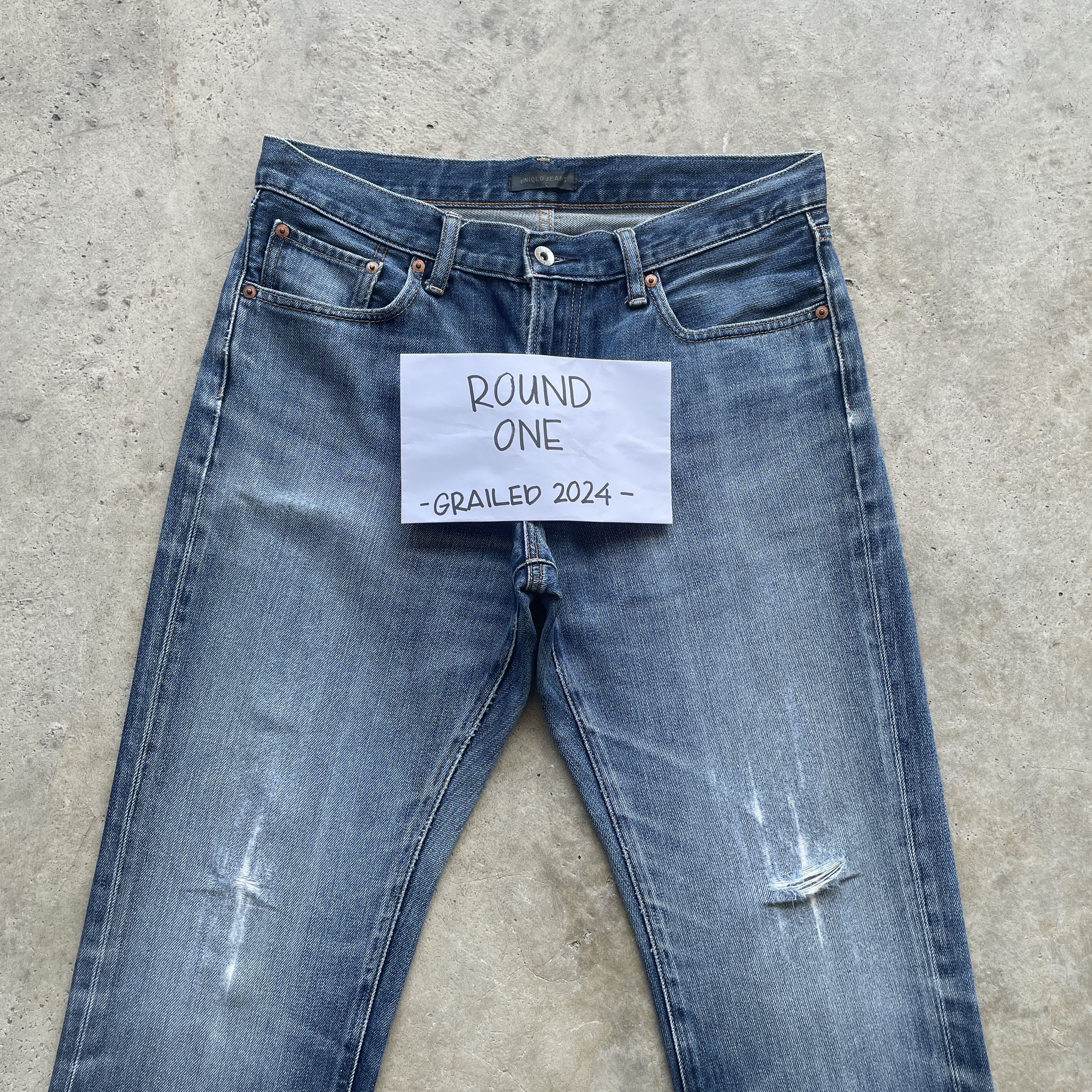 Japanese Brand VINTAGE JAPANESE JEANS DISTRESSED FADED PANTS DENIM W33 Size US 33 - 3 Thumbnail