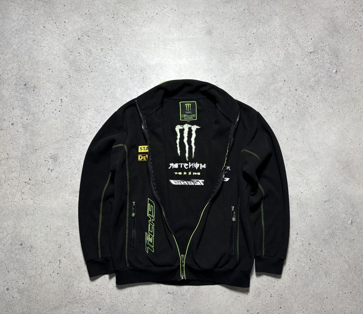 Vintage Monster Energy Full Zip Fleece Jacket Tech 3 Black Size L Size US L / EU 52-54 / 3 - 6 Thumbnail