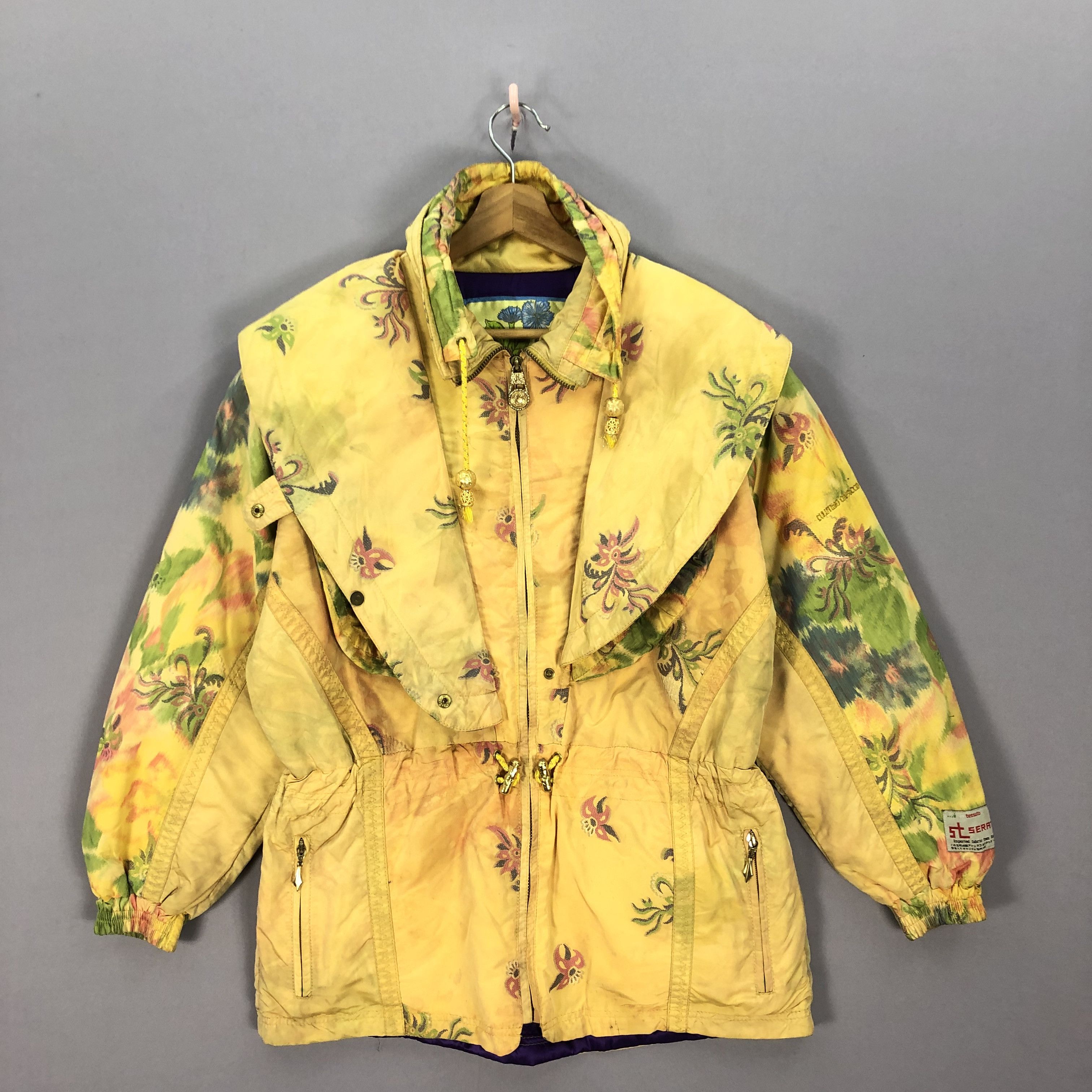 Japanese Brand × Vintage Vintage 90s In Full Flower Donna Franca Puffer Ski Jackets Size US L / EU 52-54 / 3 - 1 Thumbnail