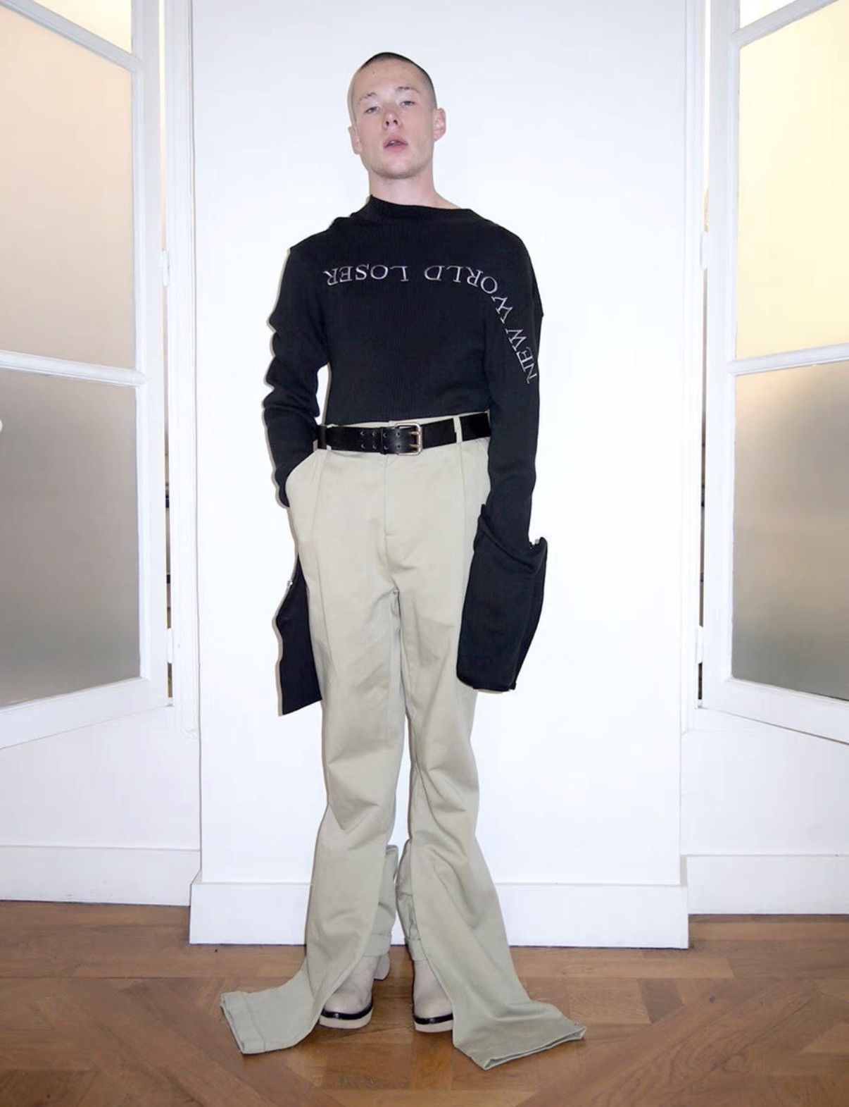 Hood By Air Hood by Air (HBA) SS17 Runway Font Print Long Sleeve Hoodie Size US L / EU 52-54 / 3 - 3 Thumbnail