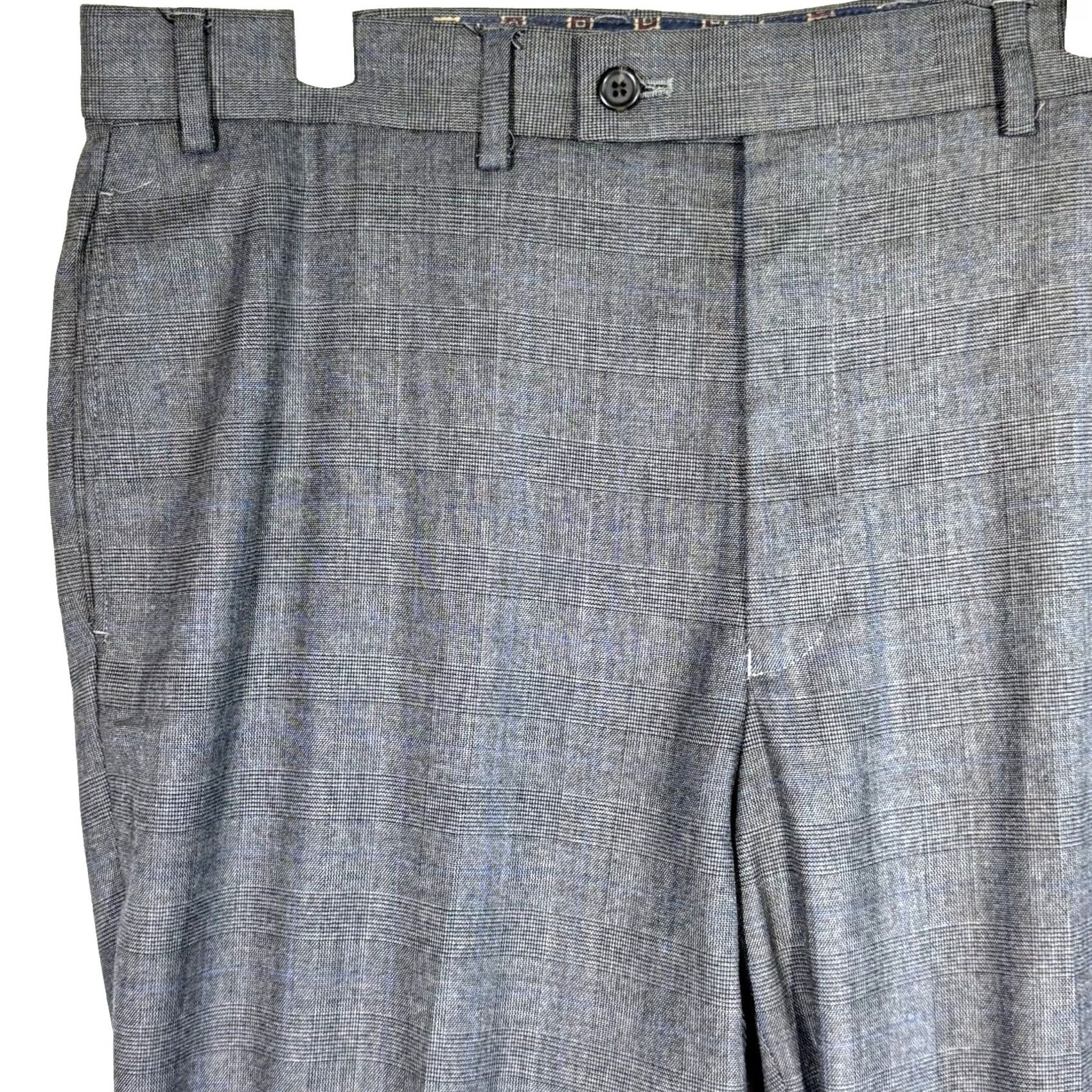 Polo Ralph Lauren Polo Ralph Lauren Dress Pants Men 36x34 Gray Glen Plaid Stretch Mid Rise Flat Front Slacks Size US M / EU 48-50 / 2 - 3 Thumbnail