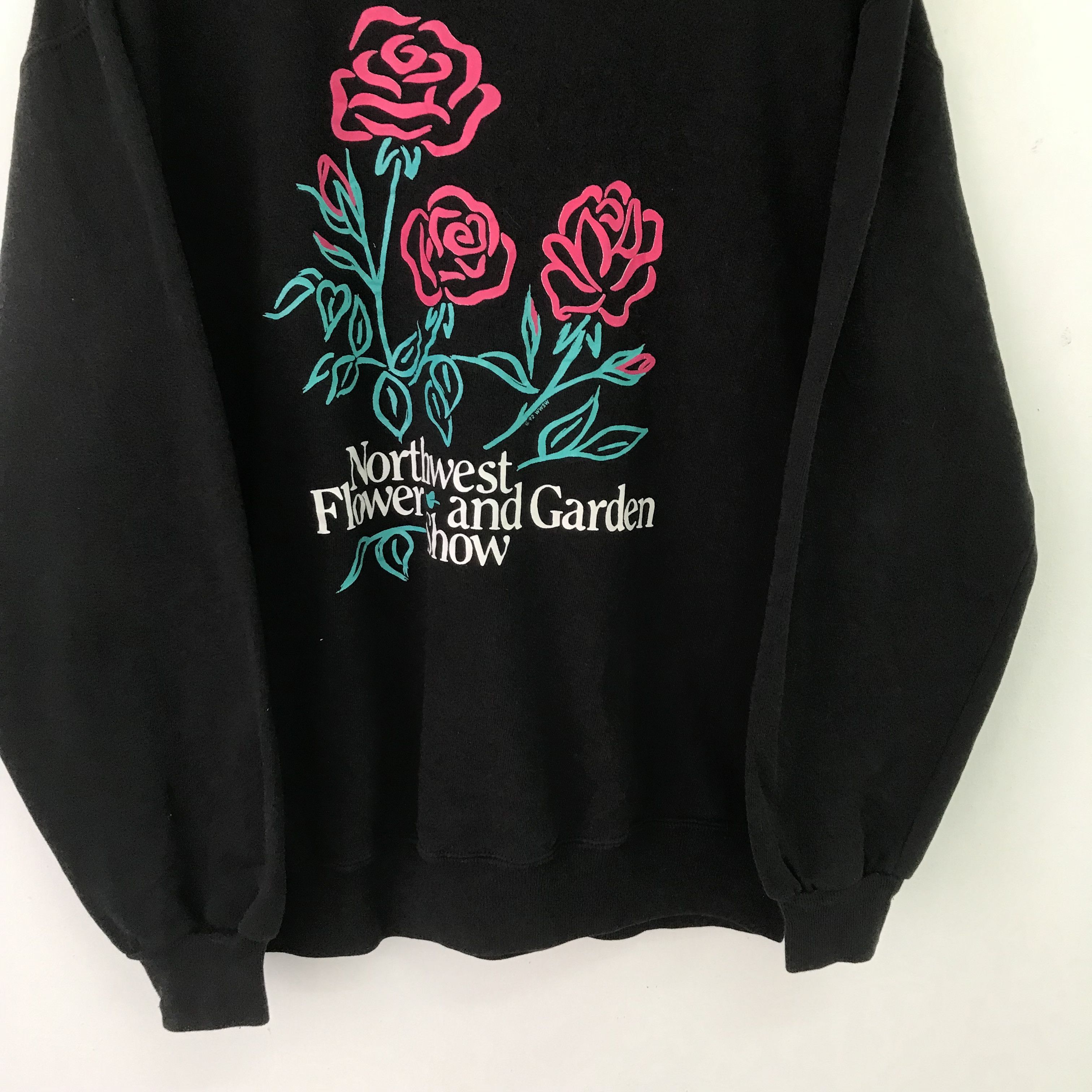 Jerzees Vintage 1990s Northwest Flower And Garden Show Black - 647 Size US XL / EU 56 / 4 - 5 Thumbnail