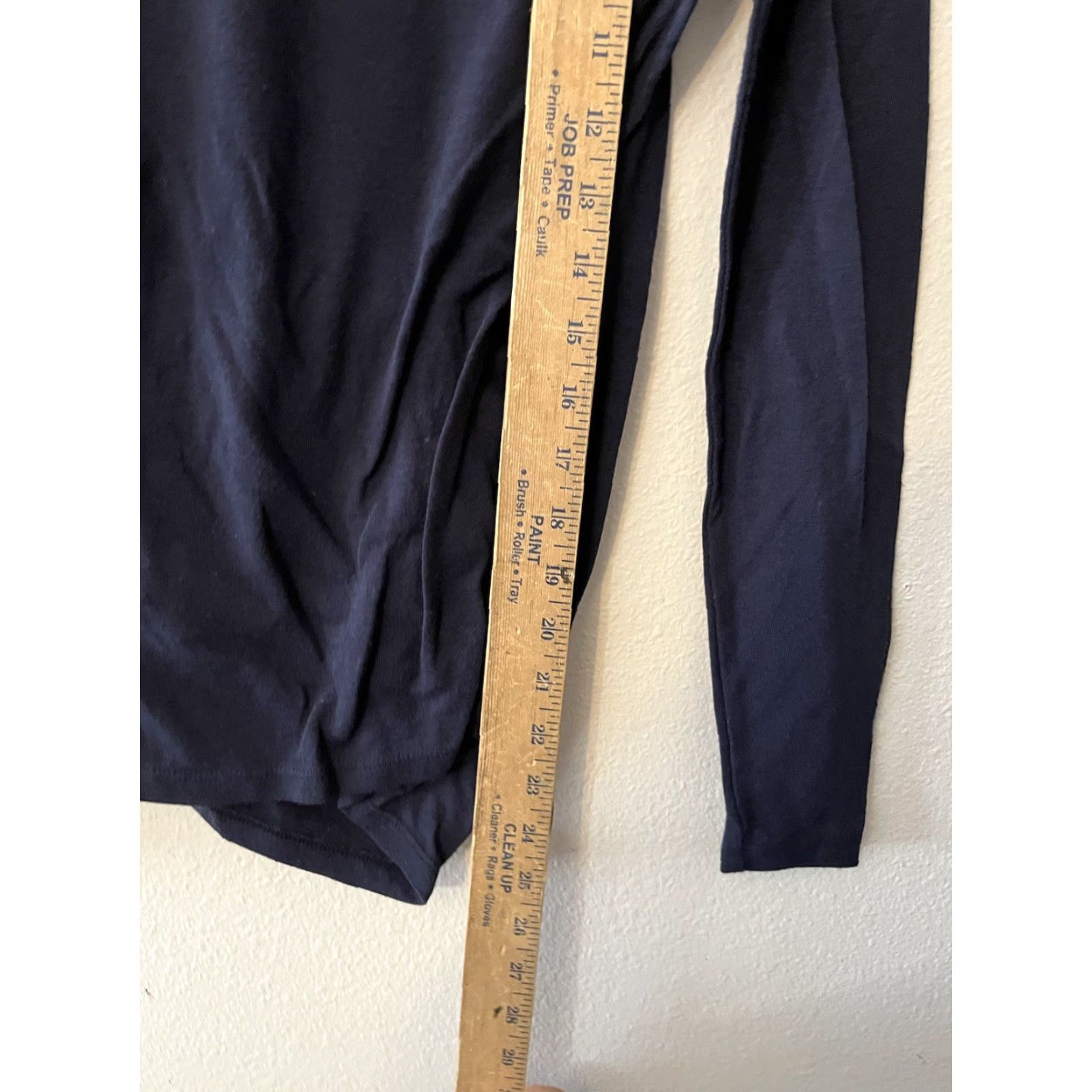 Ann Taylor Ann Taylor Blouse XS Navy Blue Long Sleeve V-Neck Pullover Shirt Womens Size XS / US 0-2 / IT 36-38 - 4 Thumbnail