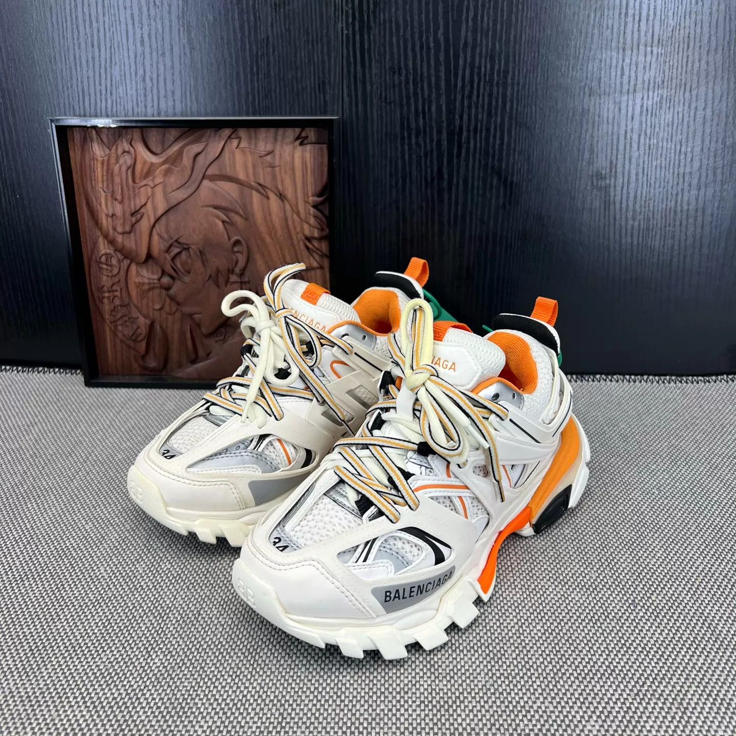 Balenciaga Balenciaga Track White Orange Women's 34 Near New Box Size US 4 / IT 34 - 1 Thumbnail