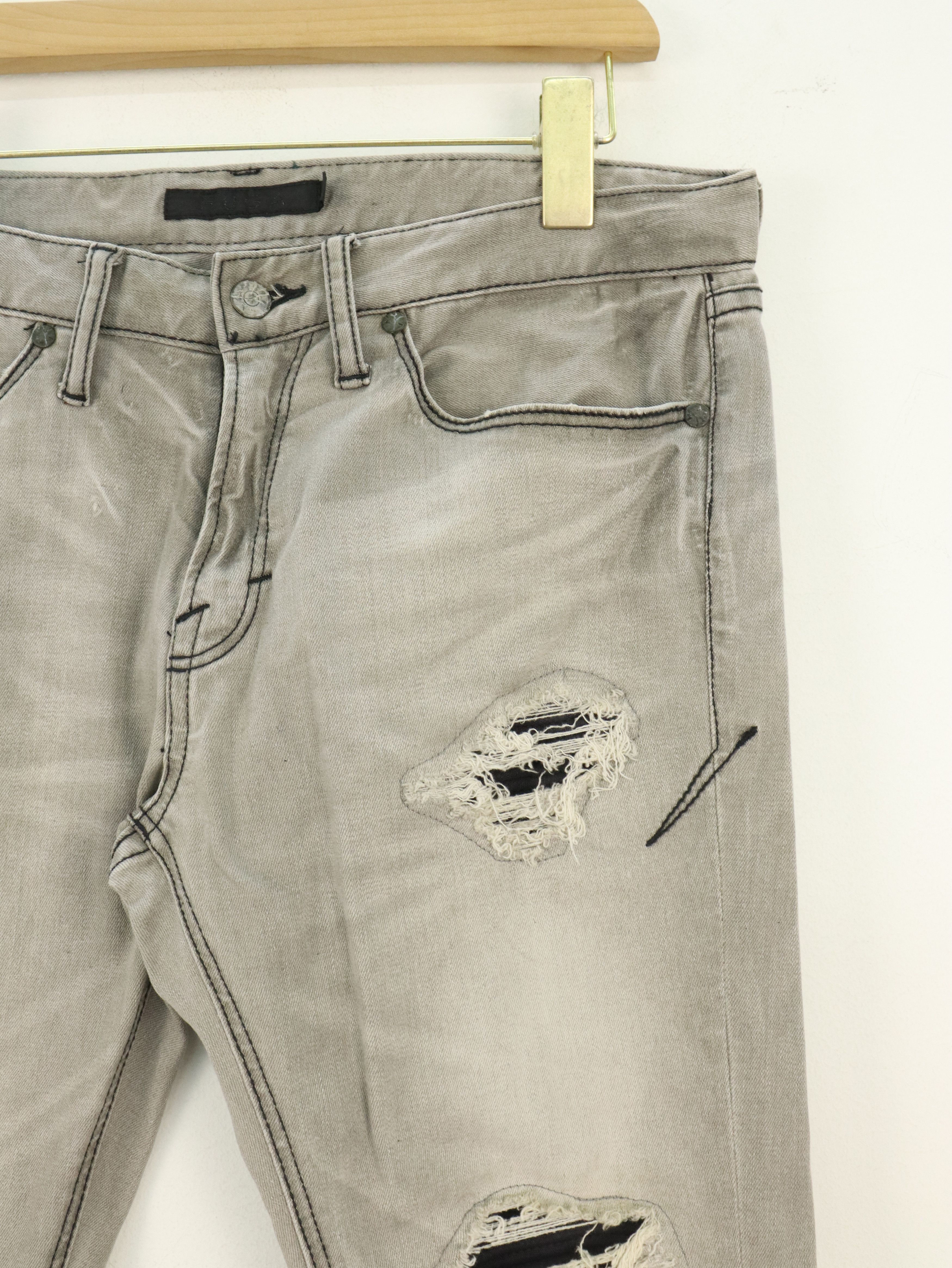 GOSTAR DE FUGA FUGA Skinny Distressed Patched Stretchable Pant Size US 33 - 5 Thumbnail