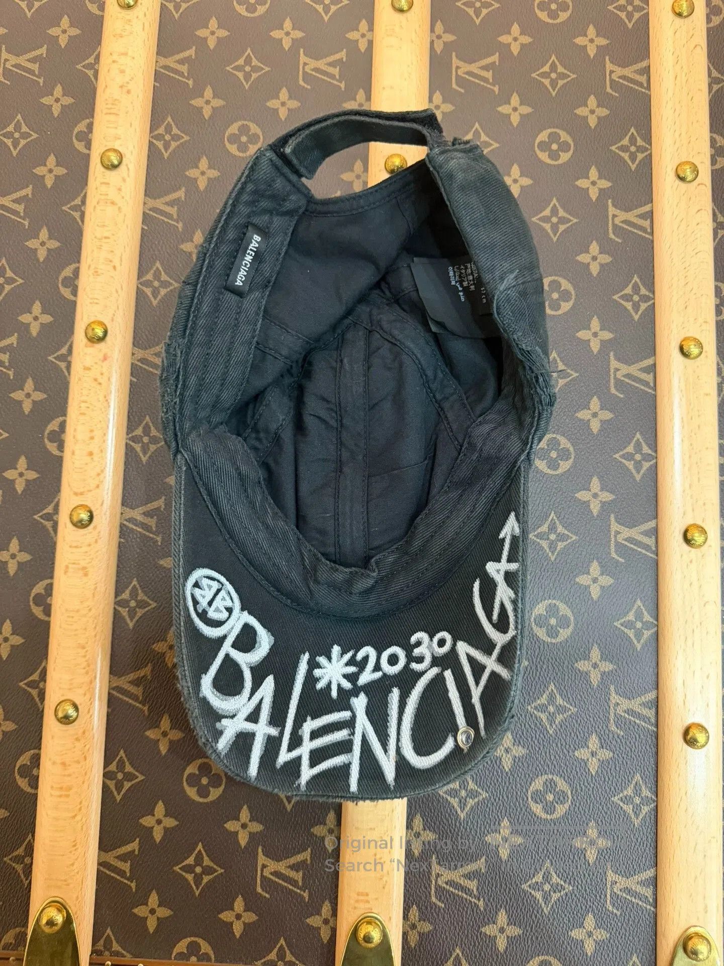 Balenciaga Balenciaga Distressed Wheat Ear Baseball Cap. Size ONE SIZE - 2 Thumbnail