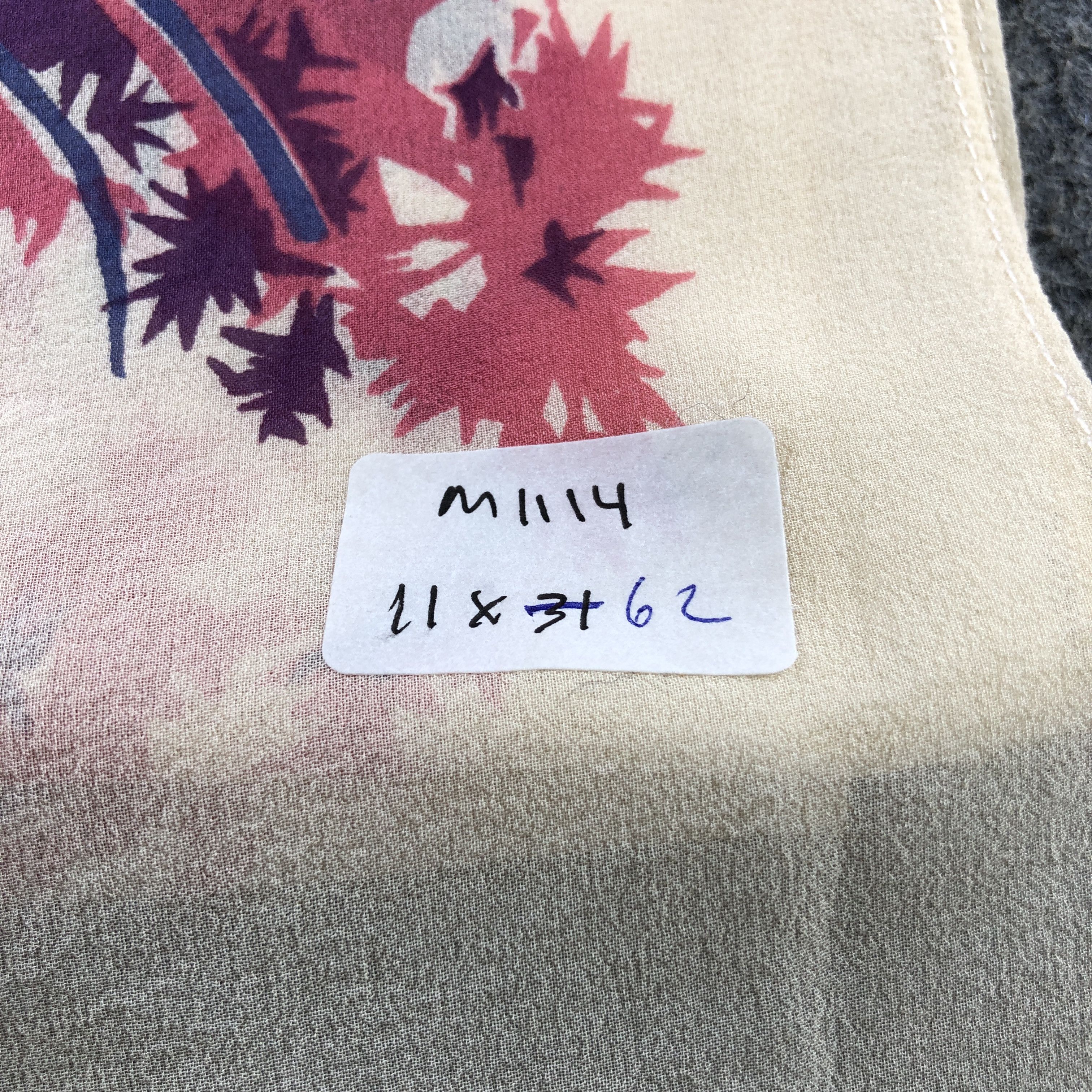 Japanese Brand Renata Floral Silk Stole Silk Scarf M1114 Size ONE SIZE - 9 Thumbnail