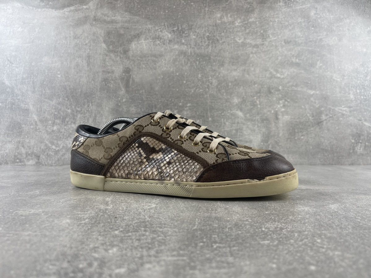 Gucci Gucci GG Supreme Guccissima Python Trim Sneakers Sneakers Size US 10 / IT 40 - 2 Thumbnail