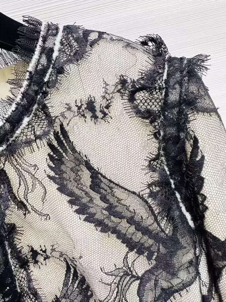 Chanel Chanel Black lace espos jacket Size XXS / US 00 / IT 34 - 3 Thumbnail