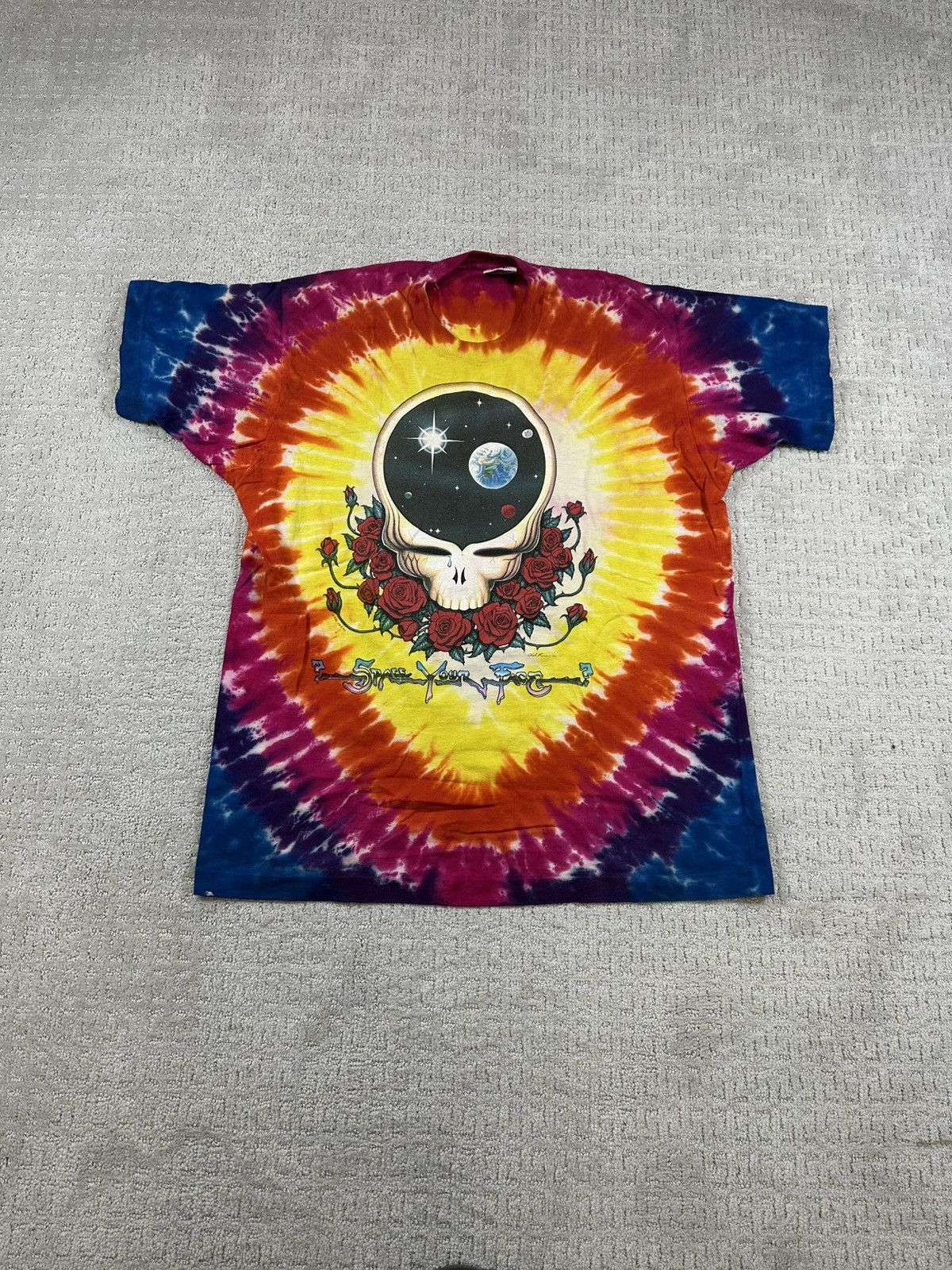 Liquid Blue 1992 Tie Dye Grateful Dead Space your Face T-shirt Size US XL / EU 56 / 4 - 1 Thumbnail