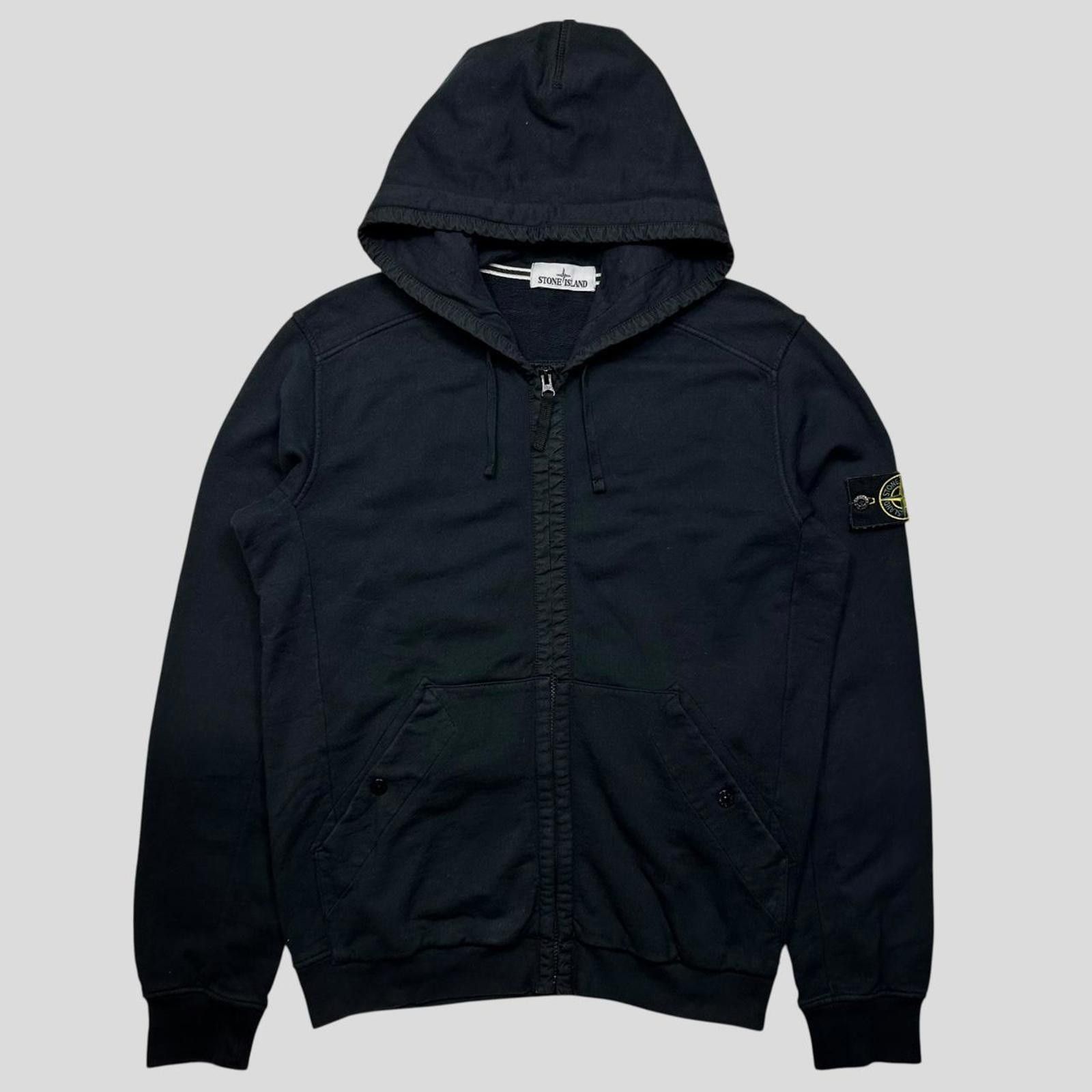 Stone Island Stone Island Navy Heavy Cotton Zip-up Hoodie - M/L Size US M / EU 48-50 / 2 - 1 Thumbnail