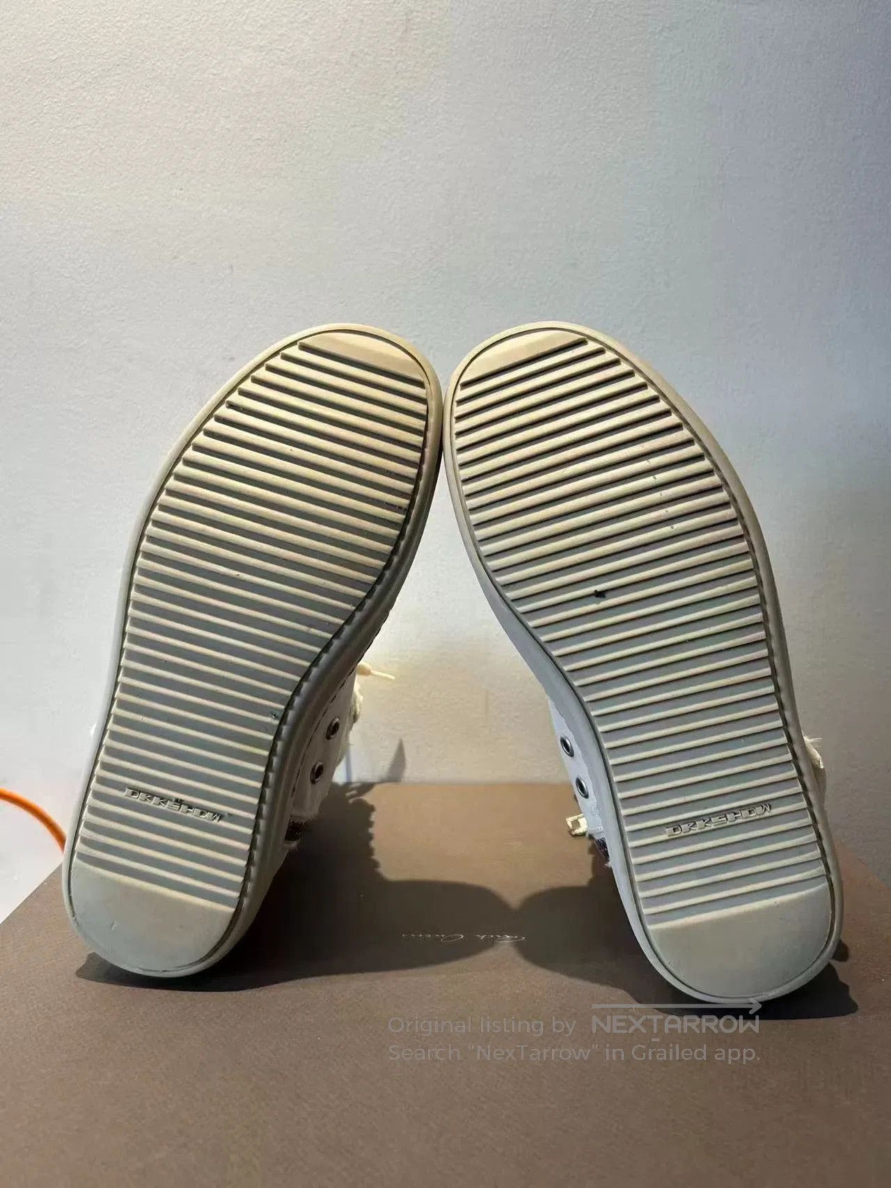 Rick Owens Rick Owens White High-Top Sneakers. Size US 6 / EU 39 - 6 Thumbnail