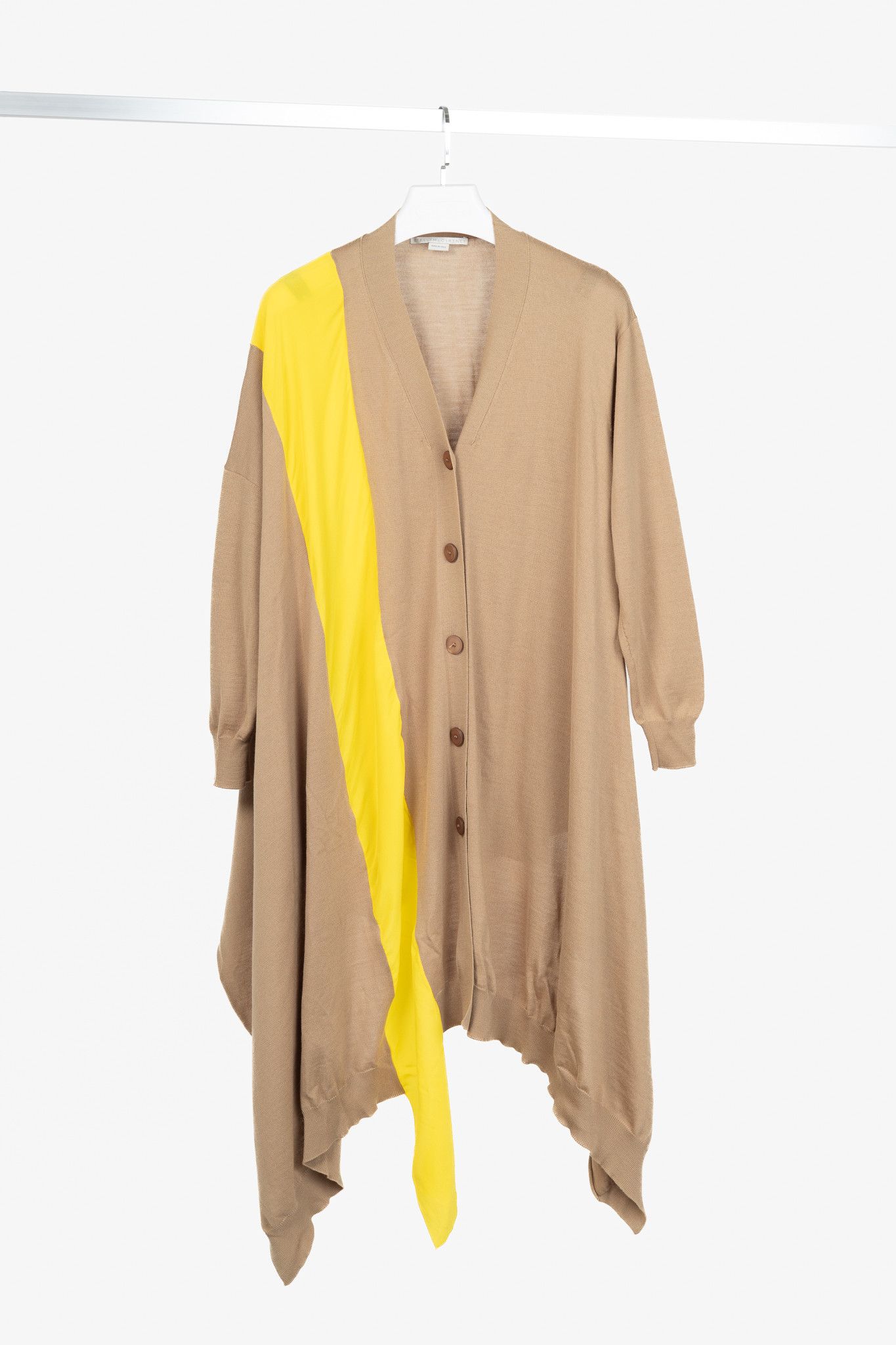 Stella McCartney Stella McCartney R18 Wool Asymmetric Stripe Knit Cardigan Size S / US 4 / IT 40 - 1 Thumbnail