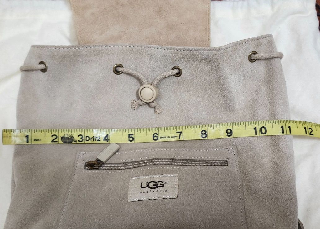 Women's UGG AUSTRALIA beige Suede Shearling Mini Backpack