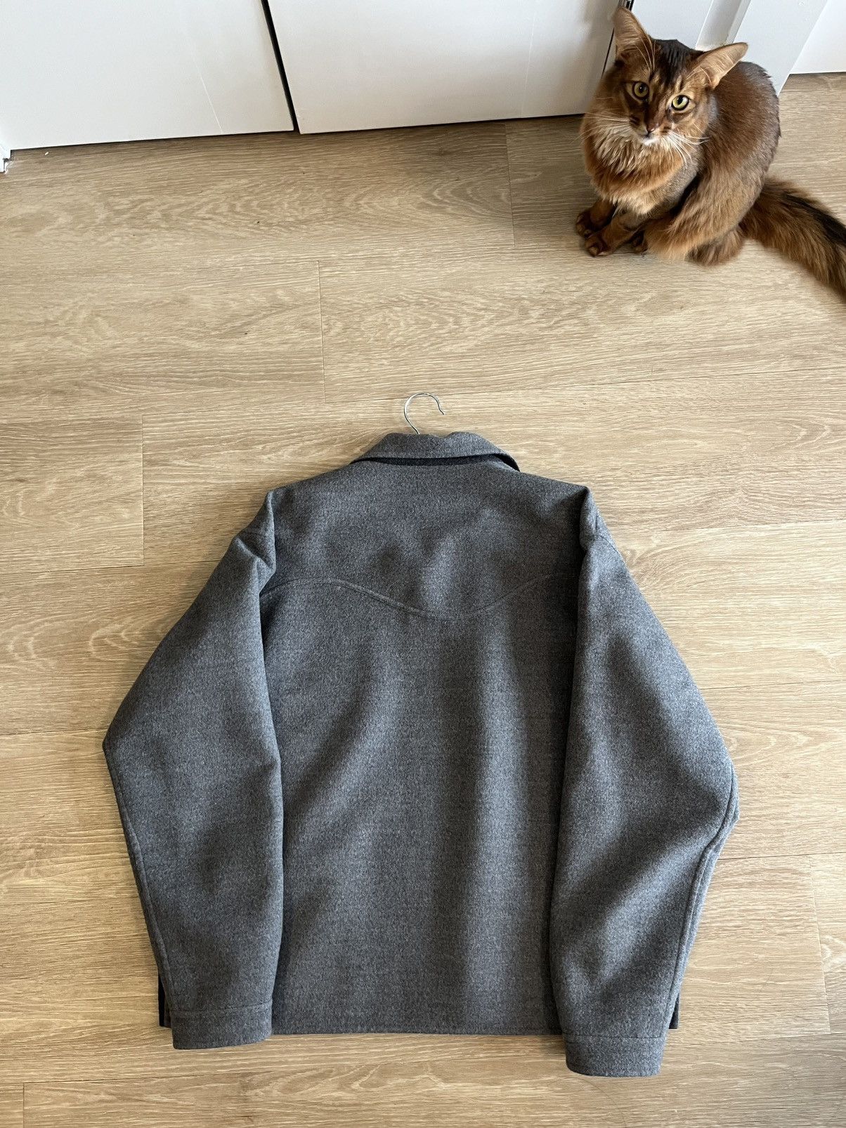 Stoffa Stoffa Split Seam Wave Jacket (Grey Brushed Merino Wool) Size US M / EU 48-50 / 2 - 2 Thumbnail