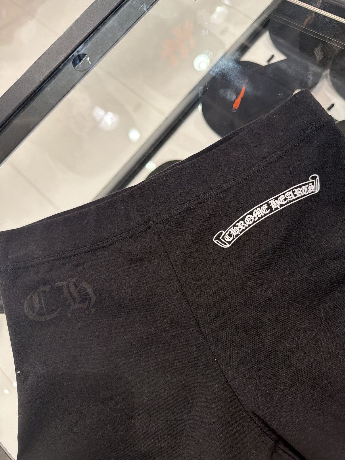 Chrome Hearts Chrome Hearts Scroll Black Leggings Size 28" / US 6 / IT 42 - 2 Thumbnail