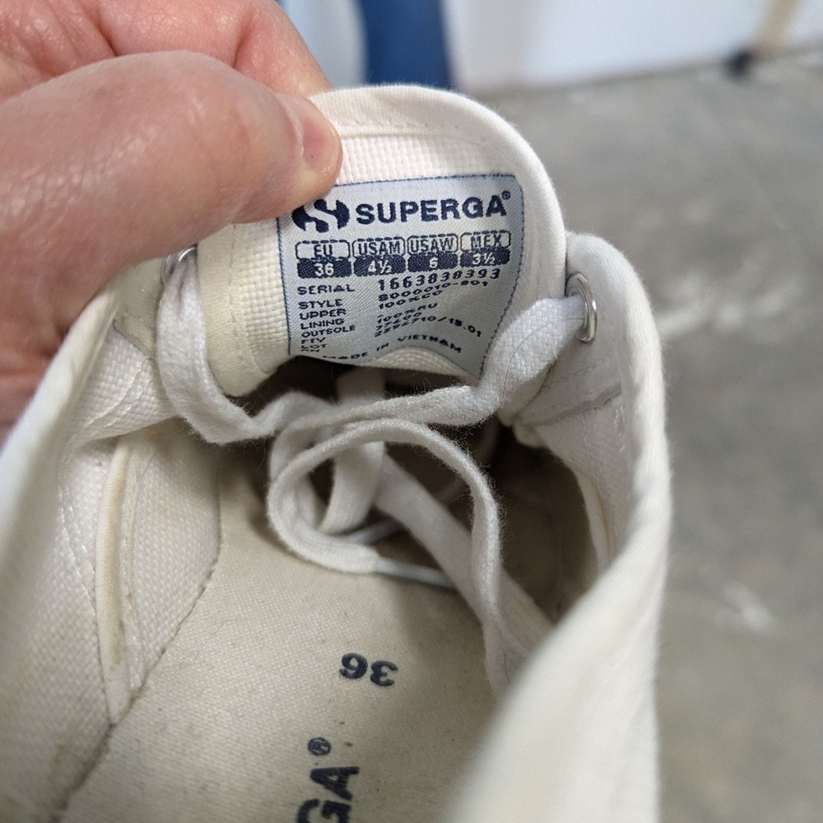 Superga Superga Classic White Lace Up - 6 Size US 6 / IT 36 - 8 Thumbnail