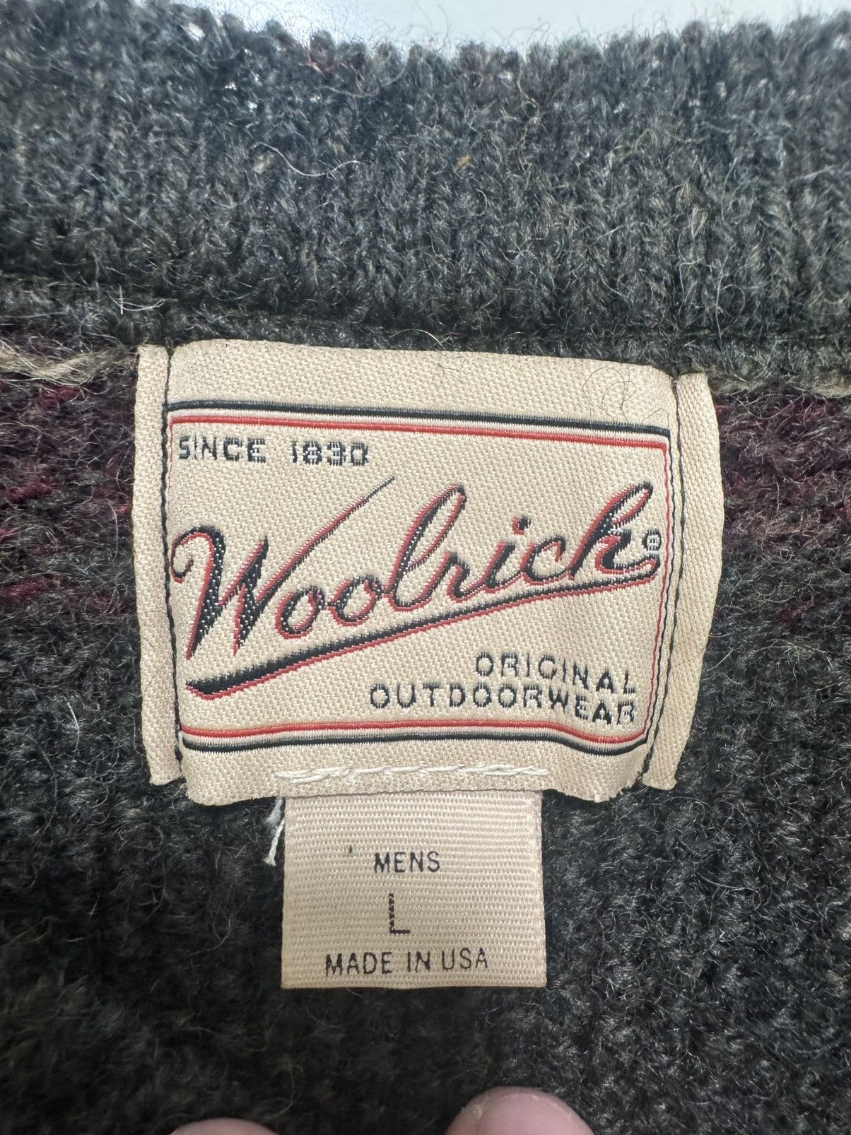 Woolrich Woolen Mills Vintage Woolrich fair isle wool sweater Size US L / EU 52-54 / 3 - 3 Thumbnail