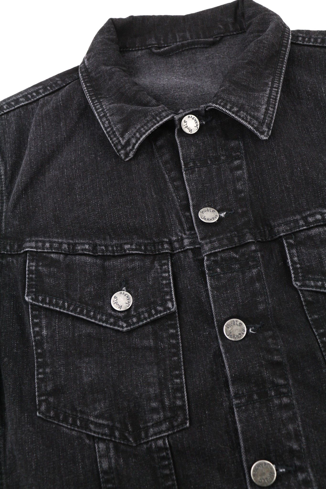 Nudie Jeans PERRY BLACK STONE M Denim Black Unlined Jacket 80770 Size US M / EU 48-50 / 2 - 6 Thumbnail