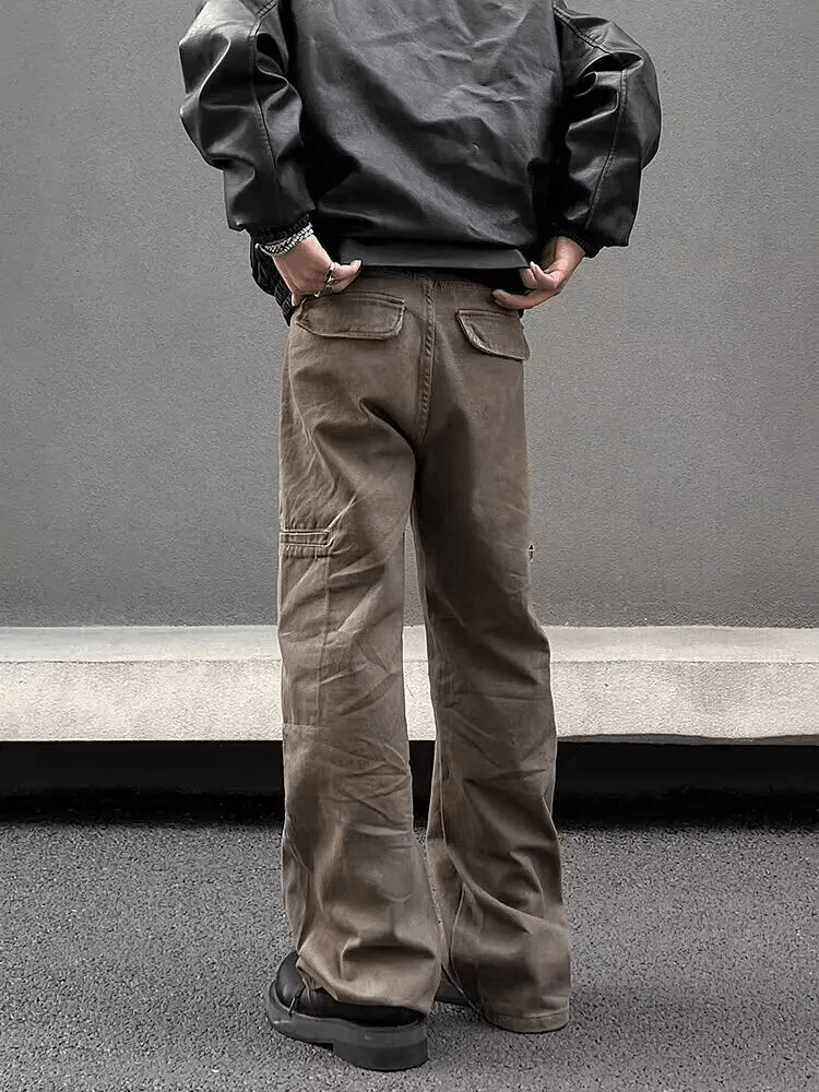 Jean × Vintage Vintage Street Hip Hop Y2K Brown Micro Flare Jeans Size US 32 / EU 48 - 2 Thumbnail