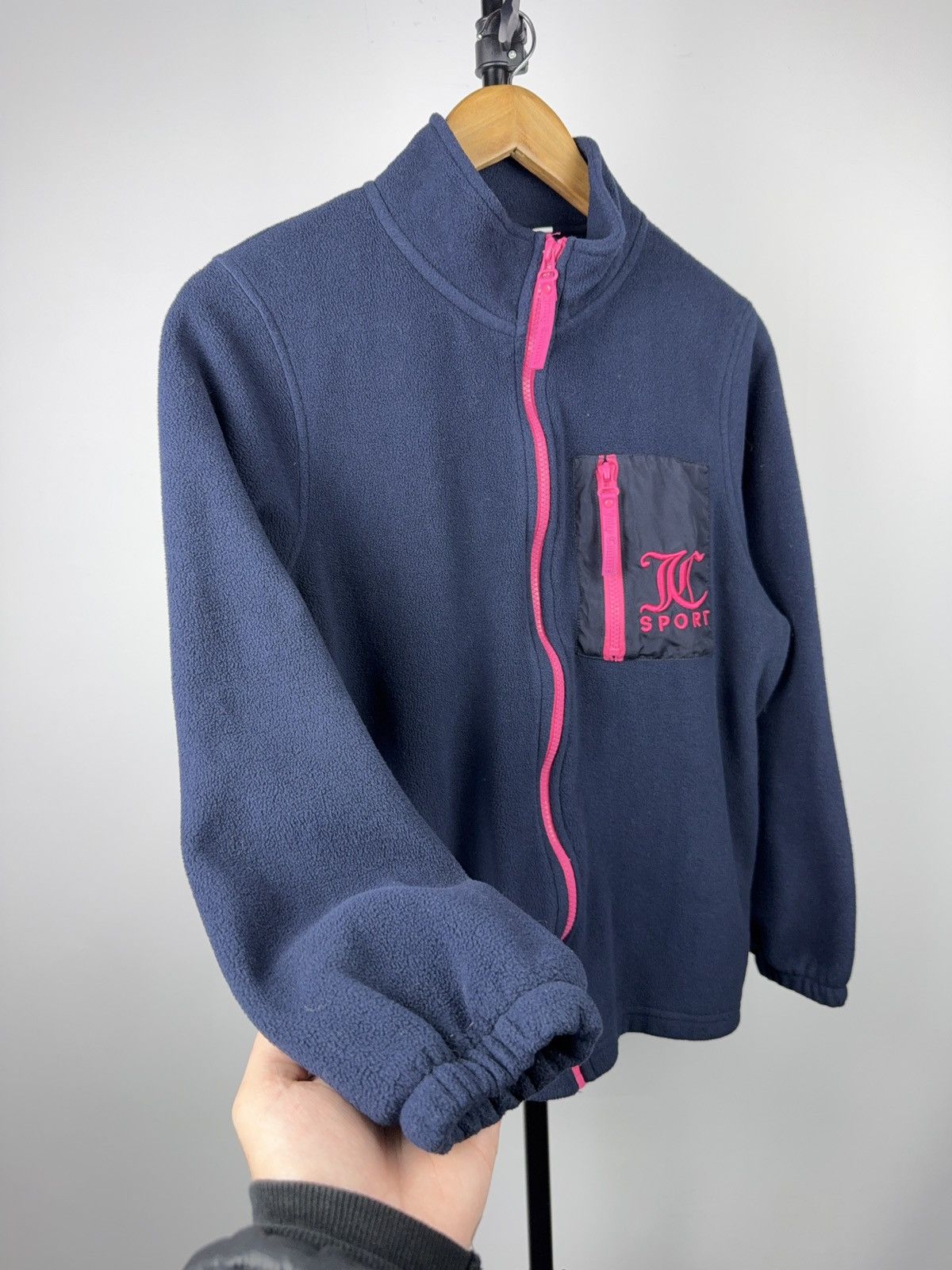 Juicy Couture 00s Y2K Juicy Couture Sport Fleece Zip Jacket Logo Pocket Size M / US 6-8 / IT 42-44 - 4 Thumbnail