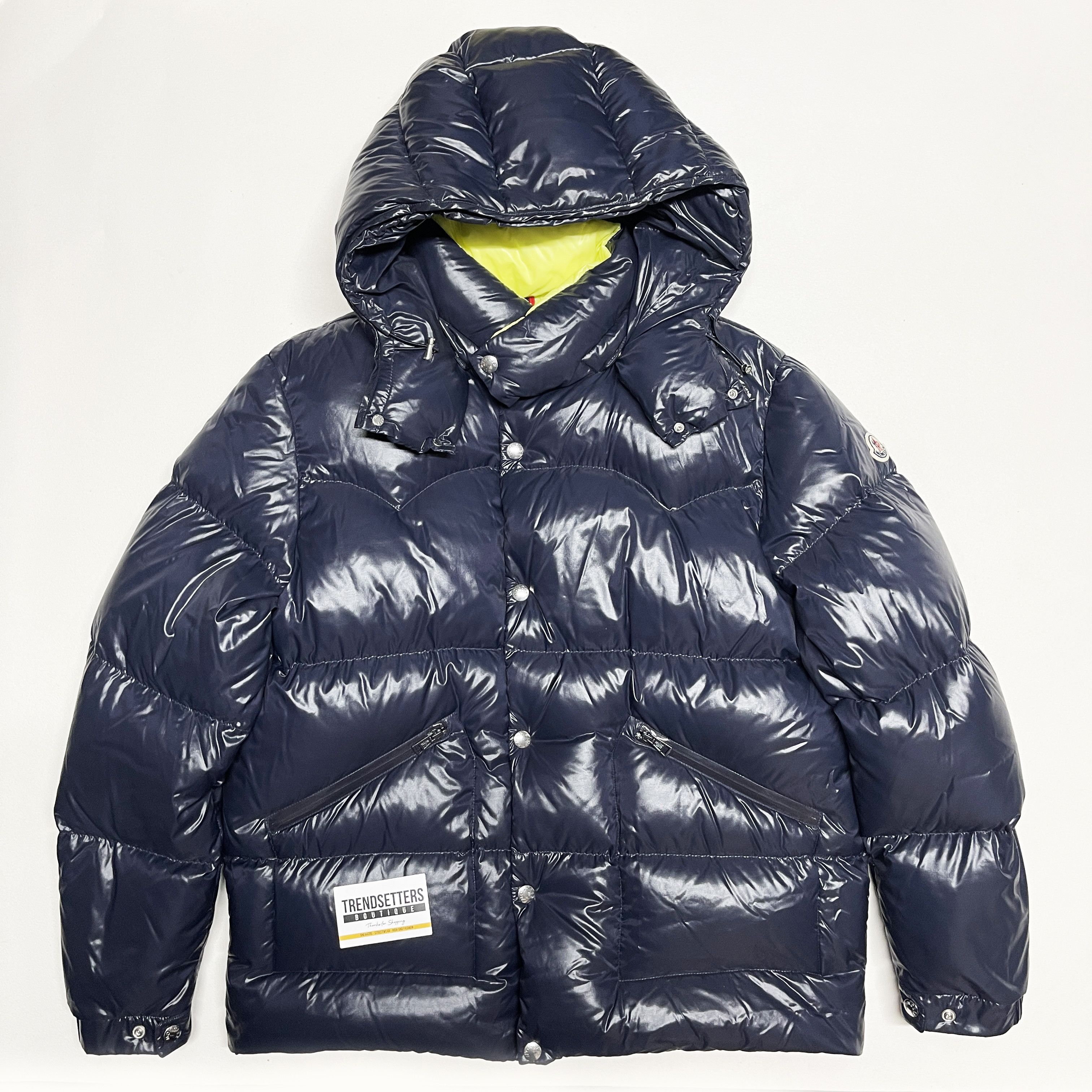 image of Moncler Coutard Navy Down Puffer Jacket Size 2Xl in Blue, Men's