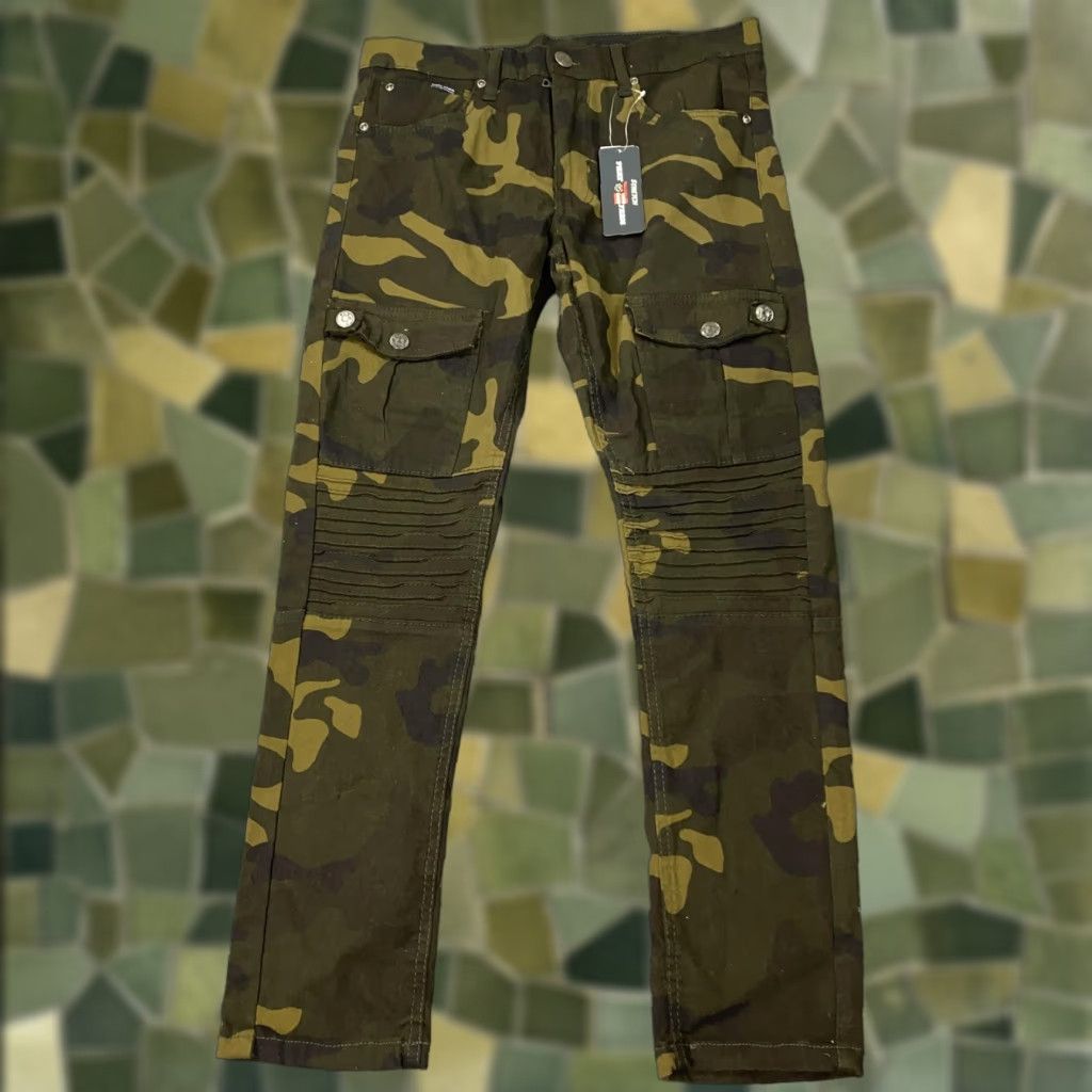 Phat Farm Phat Farm Pants 32x30 Army Camo Stretch Cargo Mens Green Size US 32 / EU 48 - 1 Thumbnail