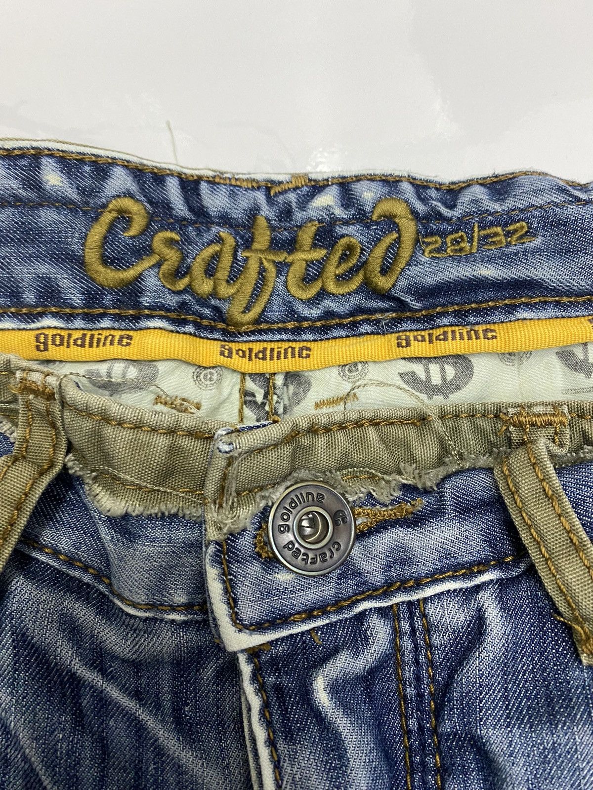 Kapital SICK🔥GOLDLINE DISTRESSED DENIM RARE UNDERCOVER STYLE DESIGN Size US 29 - 10 Thumbnail