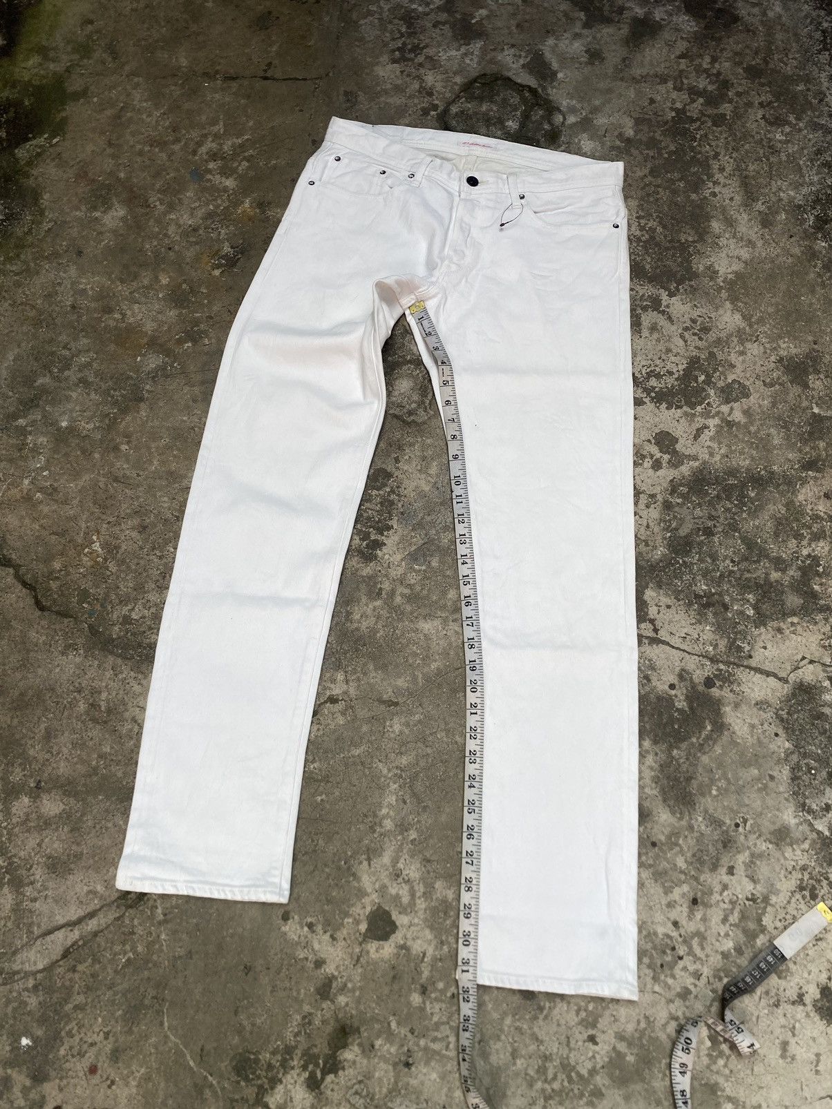 NANO universe Nano Universe Sartoria Denim Slim Cut White Selvedge Size US 33 - 13 Thumbnail