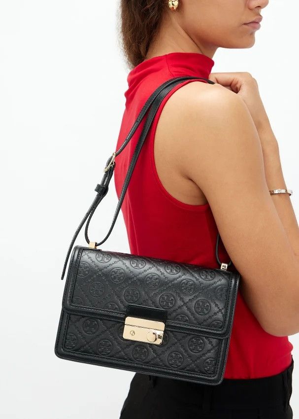 Tory Burch o1s22i1n1024 Size: OS / Leather T Monogram Shoulder Bag Size ONE SIZE - 2 Thumbnail