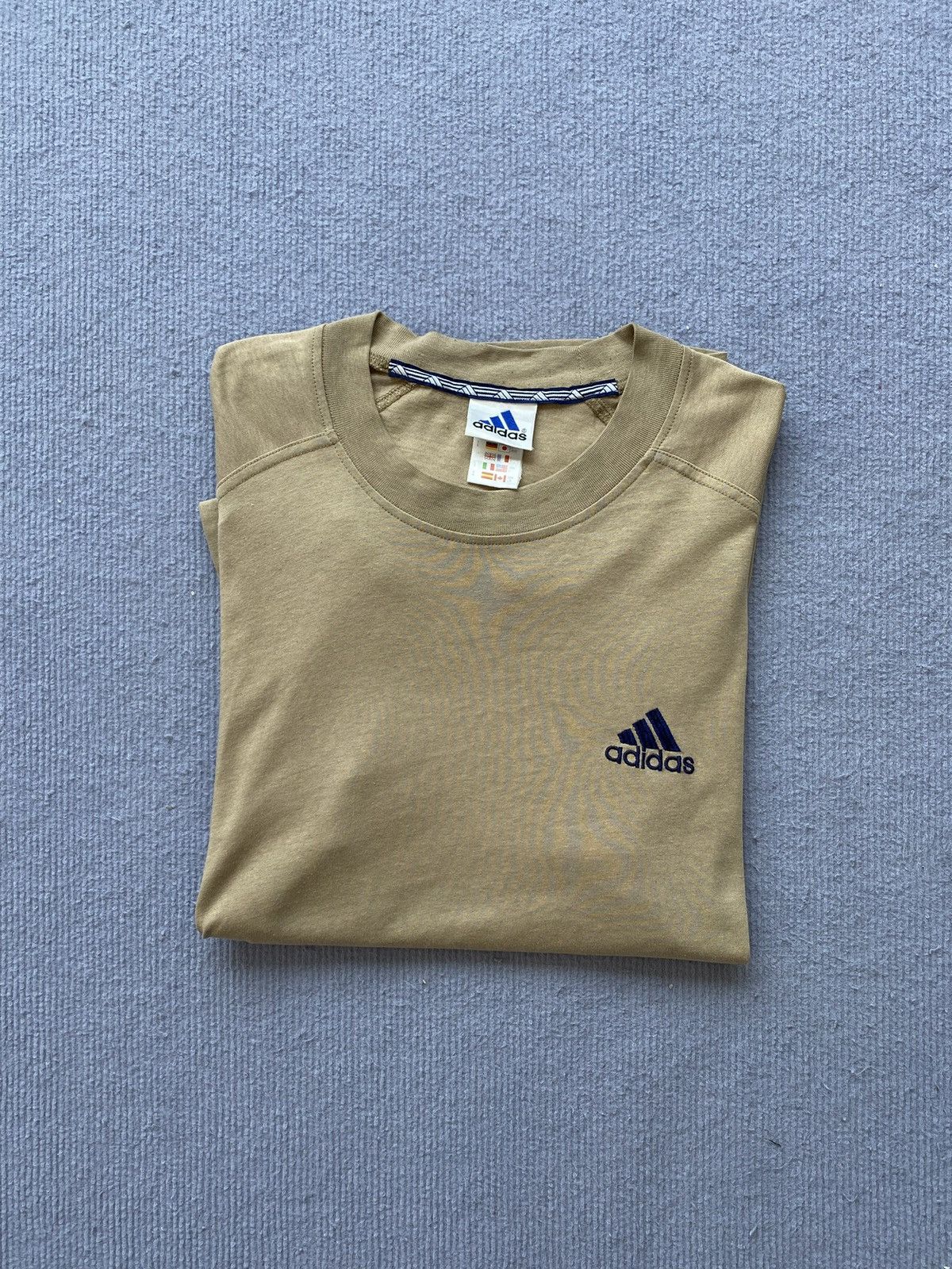 Adidas Vintage 1999/2000 Adidas Beige Embroidery Tee✨ Size US L / EU 52-54 / 3 - 1 Thumbnail