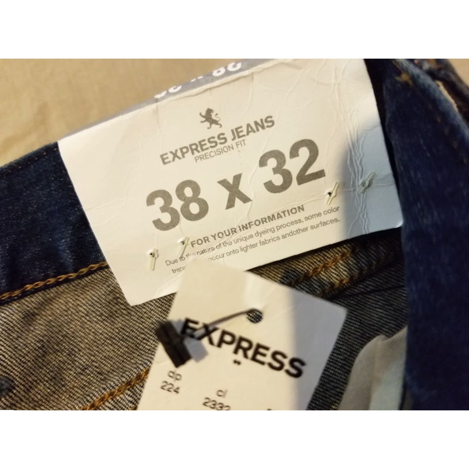 Express Express Jeans Mens 38x32 Skinny Denim High-Quality Stretch 5-Pocket Blue Durable Regular Size United States Spring Summer Fall Winter Size US 38 / EU 54 - 7 Thumbnail
