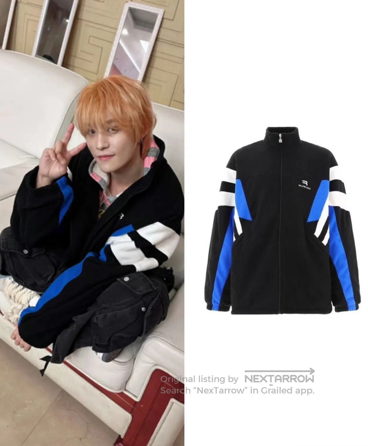 Balenciaga balenciaga ss23 blue black zip. Size US XS / EU 42 / 0 - 8 Thumbnail