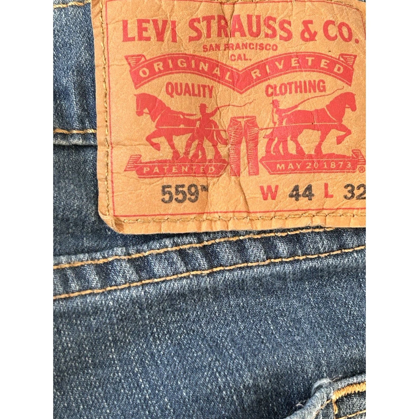 Levi's Levi's 559 Relaxed Straight Fit Blue Denim Jeans Mens Sz 44x32 Size US 44 / EU 60 - 7 Thumbnail
