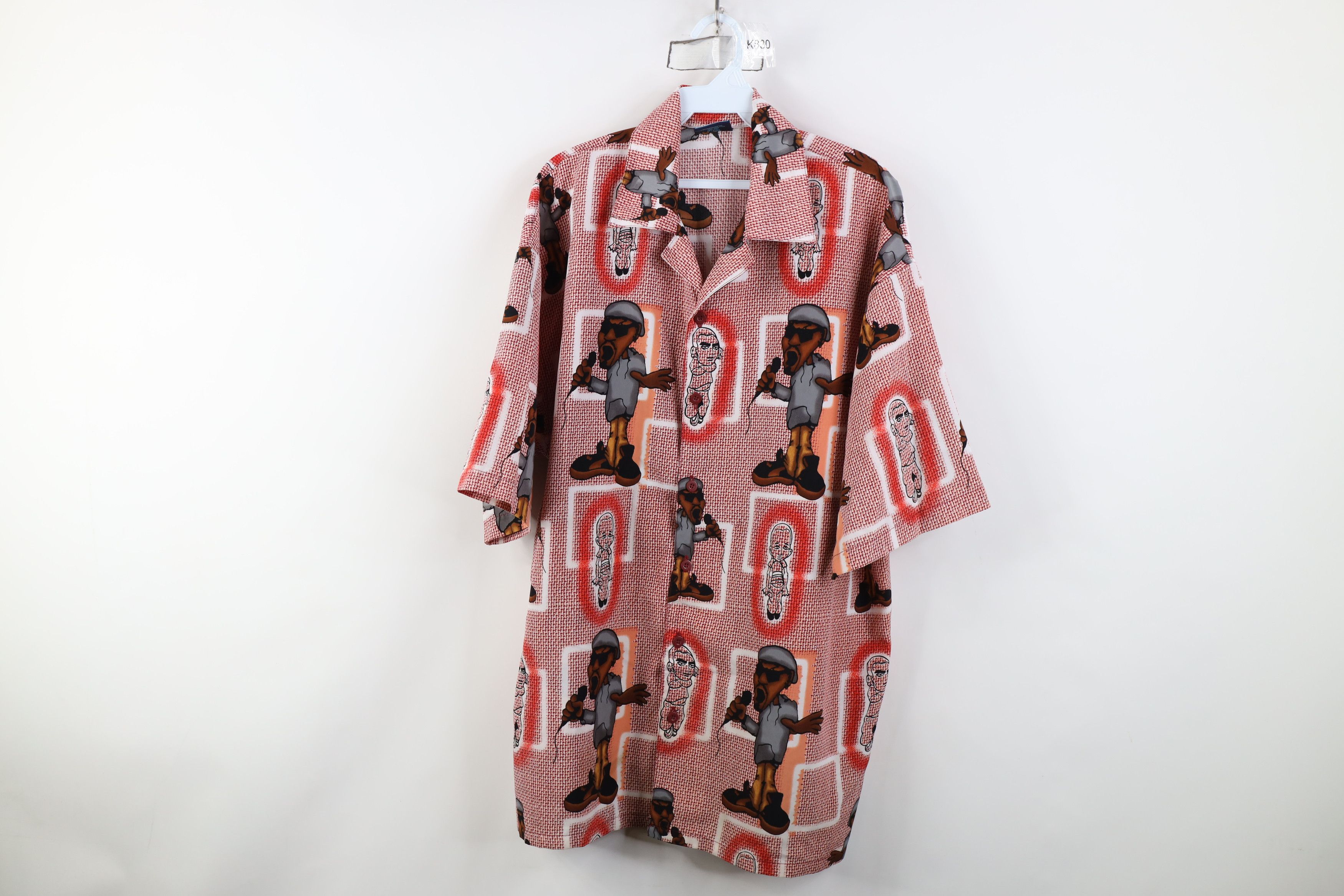 Vintage Vintage Y2k Eminem Slim Rap All Over Print Collared Shirt Size US L / EU 52-54 / 3 - 1 Thumbnail