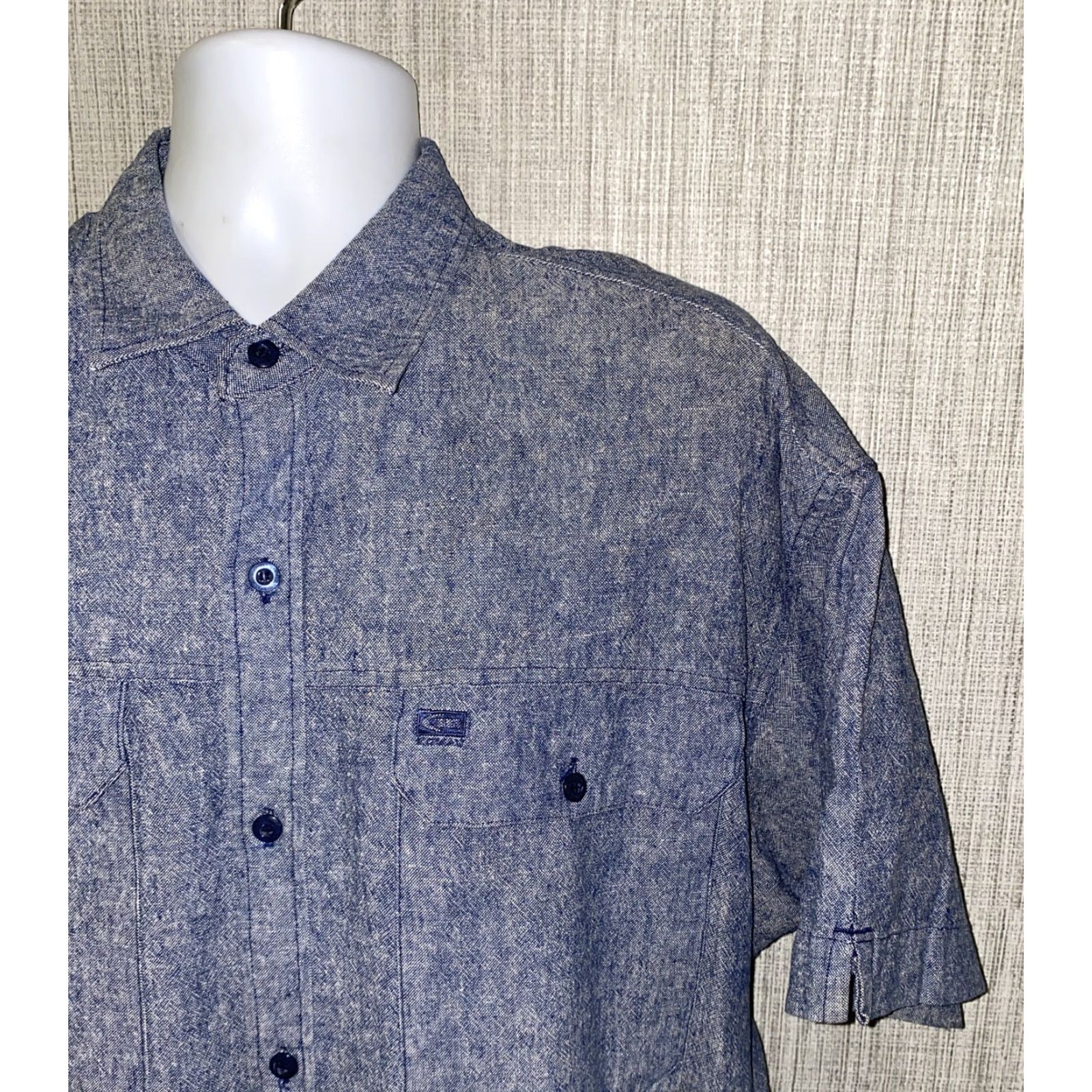 Vintage VINTAGE Koman Men’s Short Sleeve Light Blue Linen Cotton Button-Up Shirt Size XL Size US XL / EU 56 / 4 - 2 Thumbnail