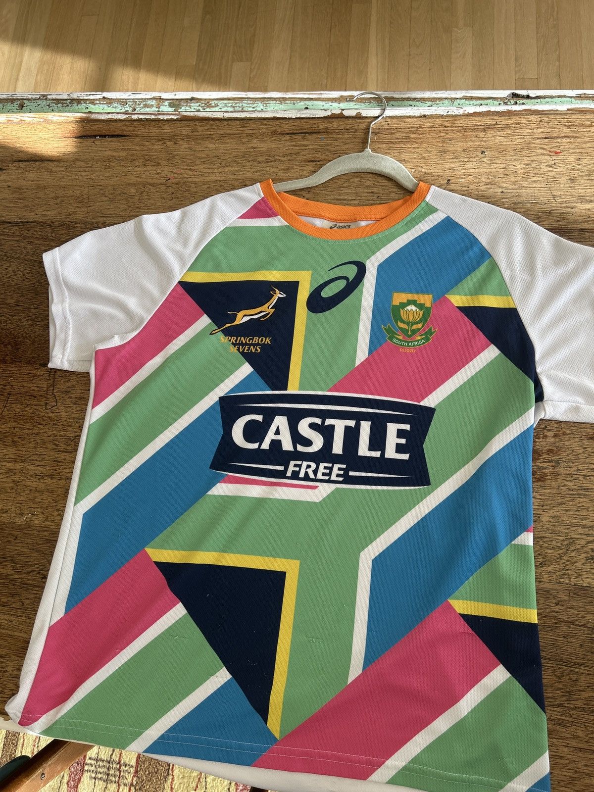 Asics Springboks Dubai 7s jersey Size US XL / EU 56 / 4 - 1 Thumbnail