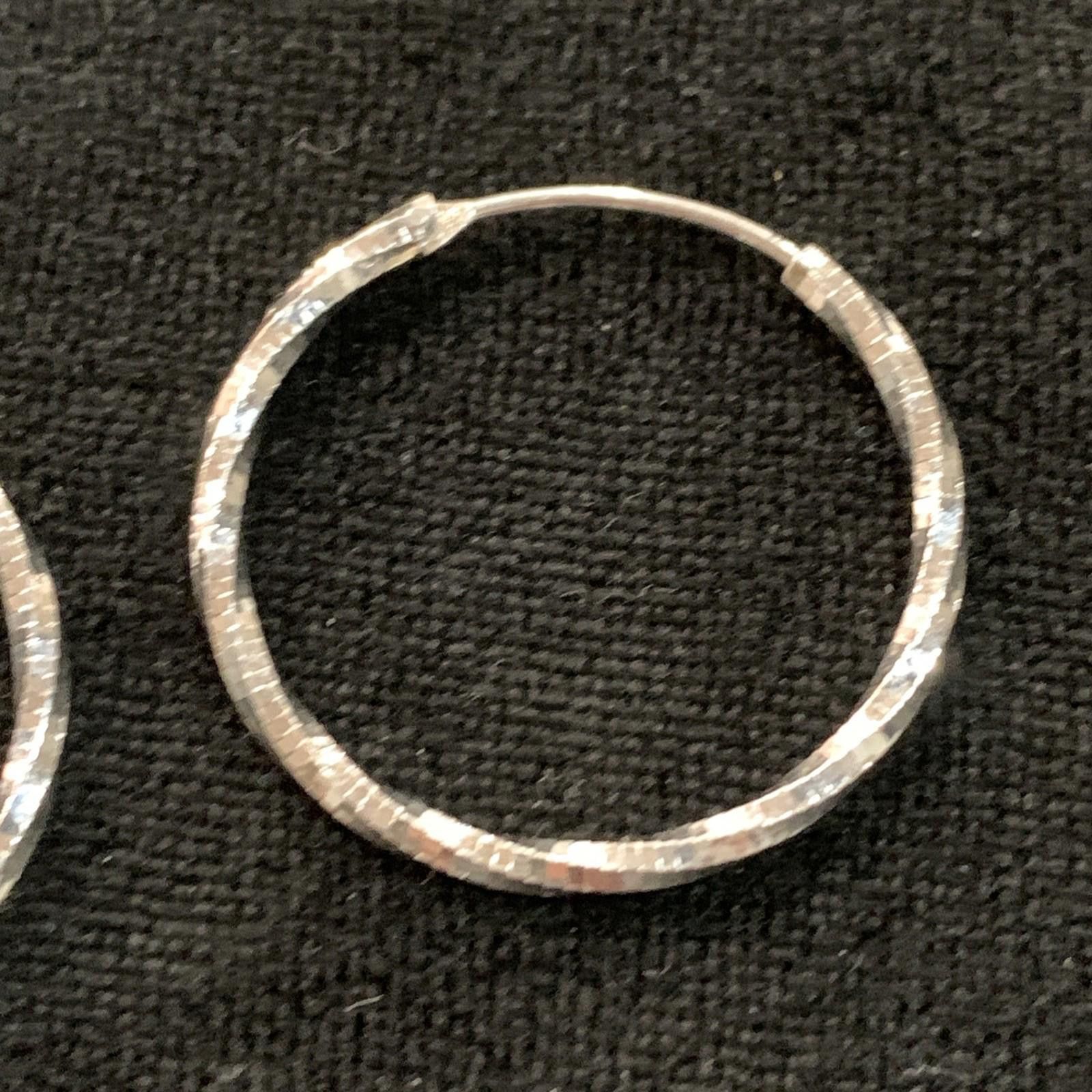 Sterling Silver Sterling Silver 925 - Latch Earrings - SM Twisted Hoops Size ONE SIZE - 2 Thumbnail