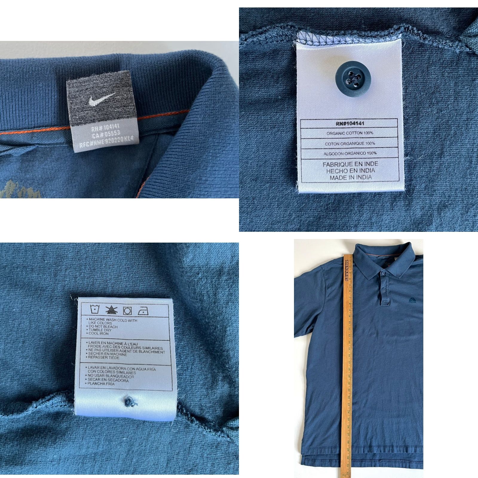Nike ACG Nike ACG Polo Shirt Men's XL Organic Cotton 30+ Sun Protection Blue Polo Shirt Mens XL Organic Cotton 30+ Sun Protection Nike ACG Polo Shirt Blue Size US XL / EU 56 / 4 - 8 Thumbnail