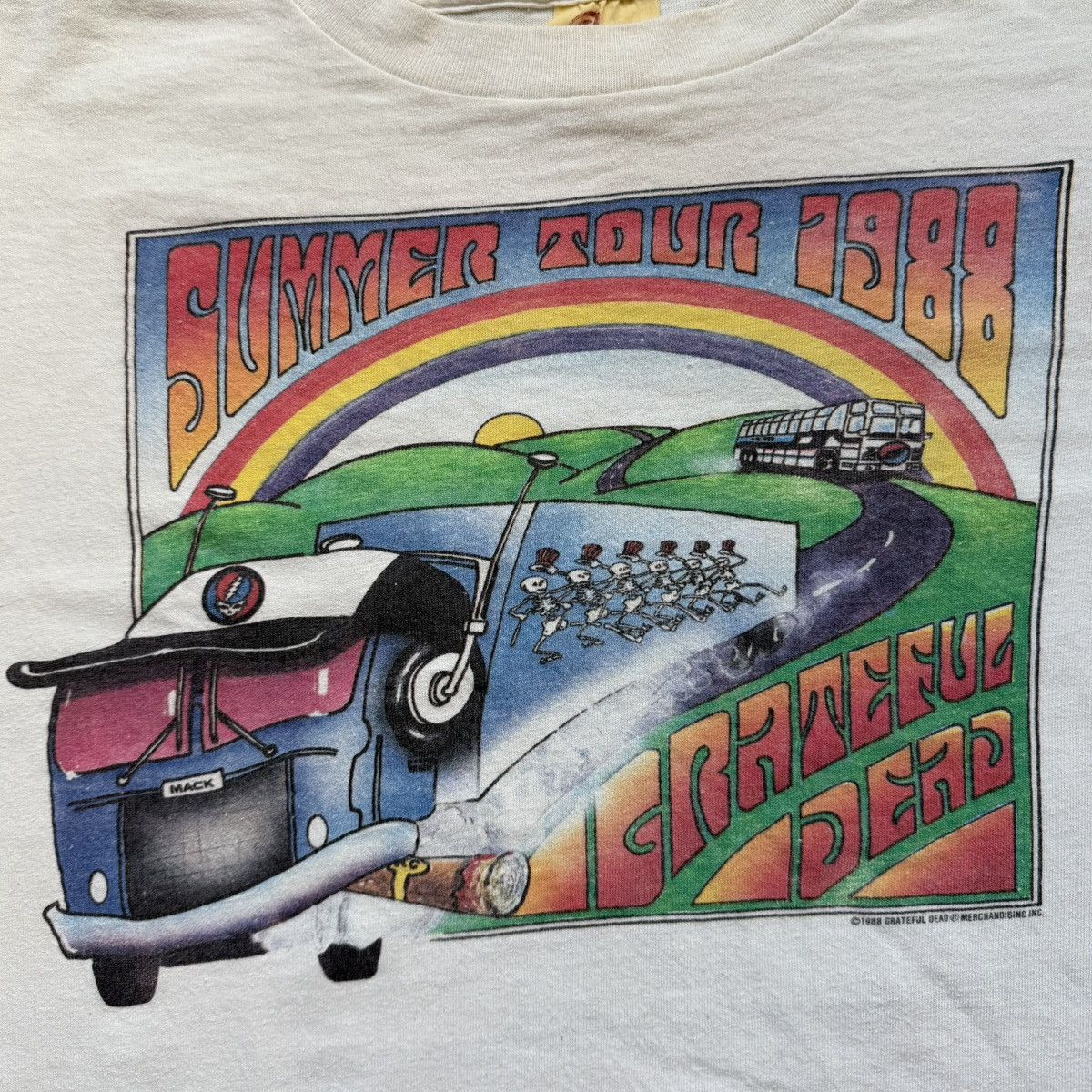 Vintage VTG Mens L Grateful Dead Summer Tour 1988 Stoner Rare Tee Size US L / EU 52-54 / 3 - 3 Thumbnail
