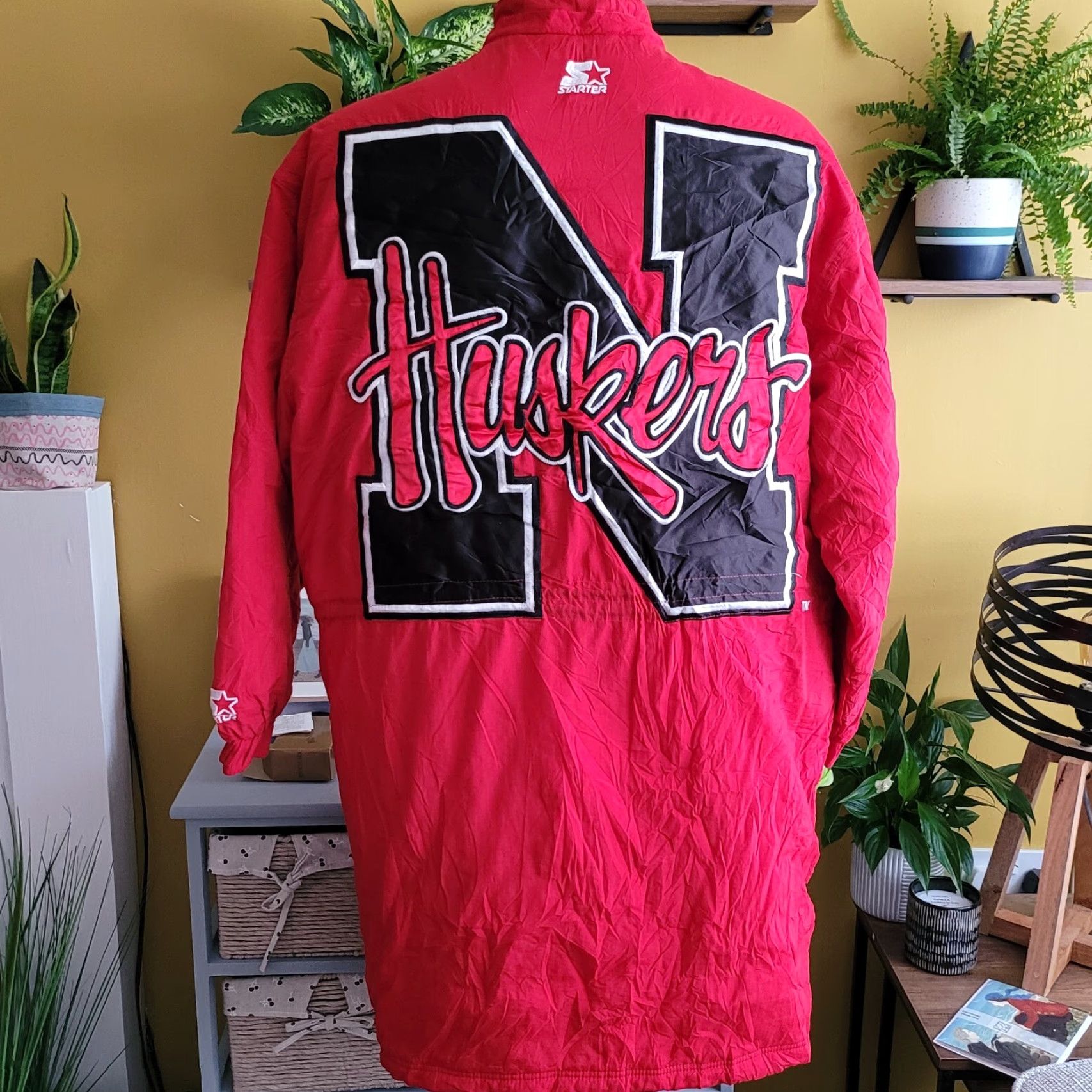 Starter VINTAGE Nebraska Cornhuskers Red Starter Parka Jacket NCAA Huskers Mens L Size US L / EU 52-54 / 3 - 3 Thumbnail