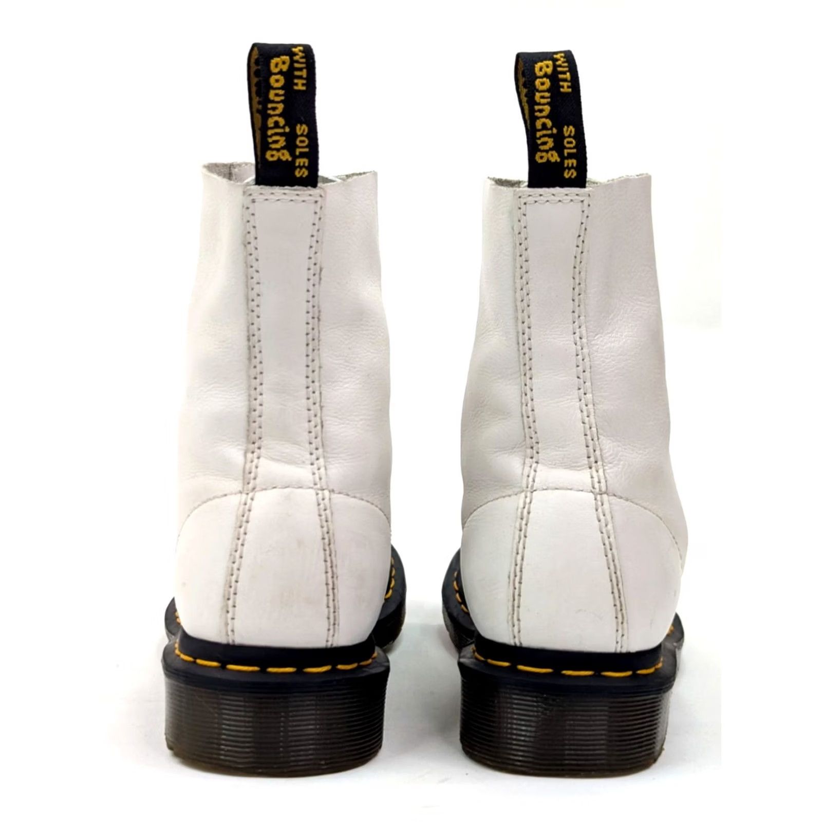 Dr. Martens VINTAGE Dr. Martens 1460 Pascal Women's 7 White AirWair Combat Boots Lace-Up Ankle Boots 8-Eye Punk Grunge 80s 90s Womens Size US 7 / IT 37 - 7 Thumbnail